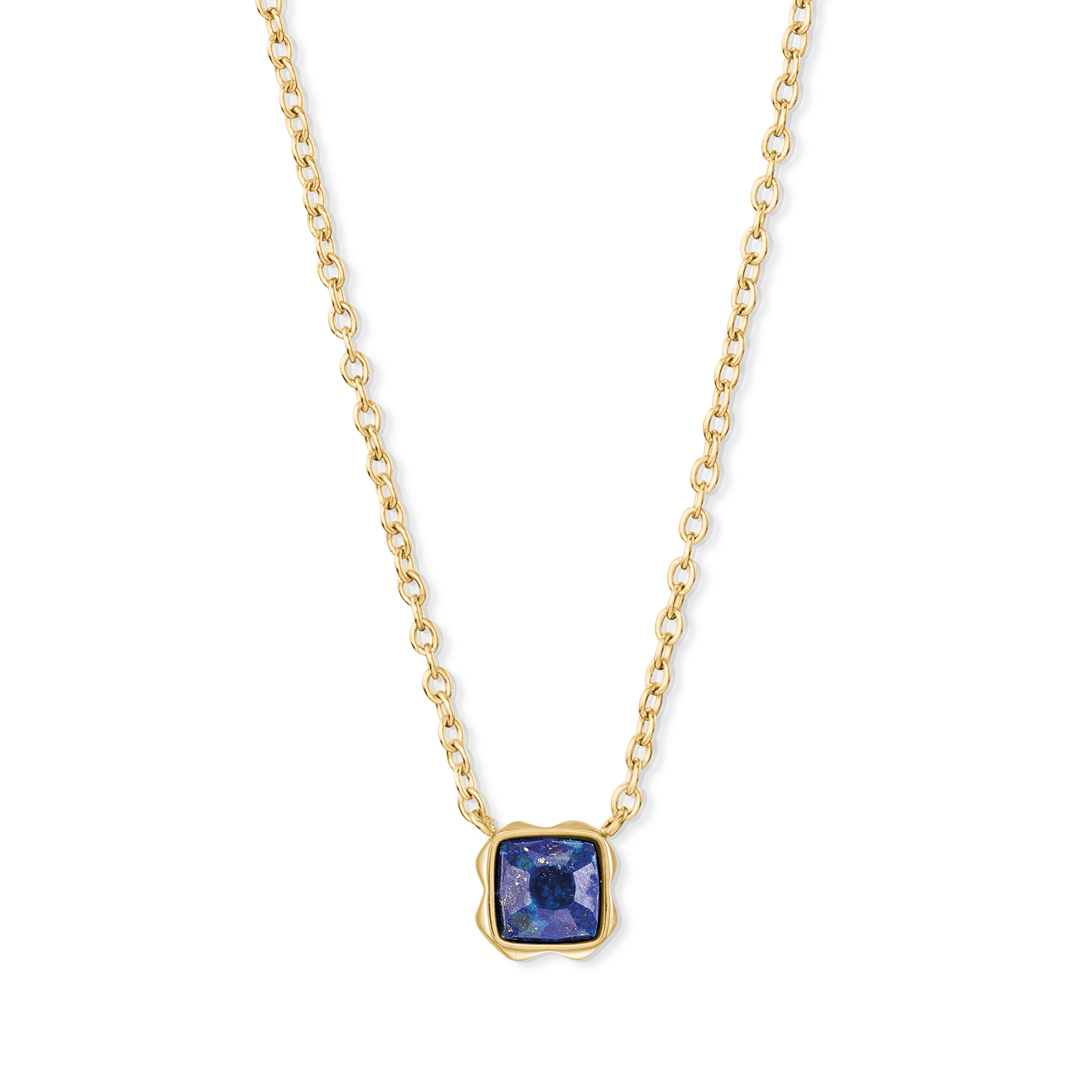 Birthstone September Halskette Lapislazuli Gold von COEUR DE LION – Detailaufnahme