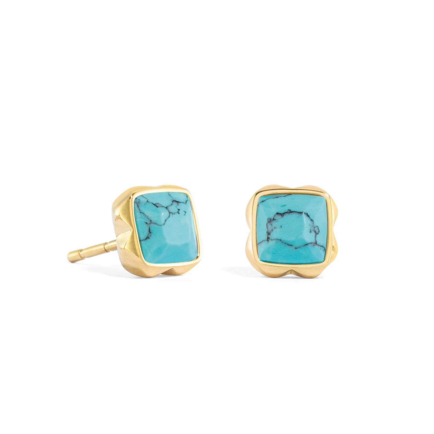 Birthstone Dezember Ohrringe Türkis Gold von COEUR DE LION