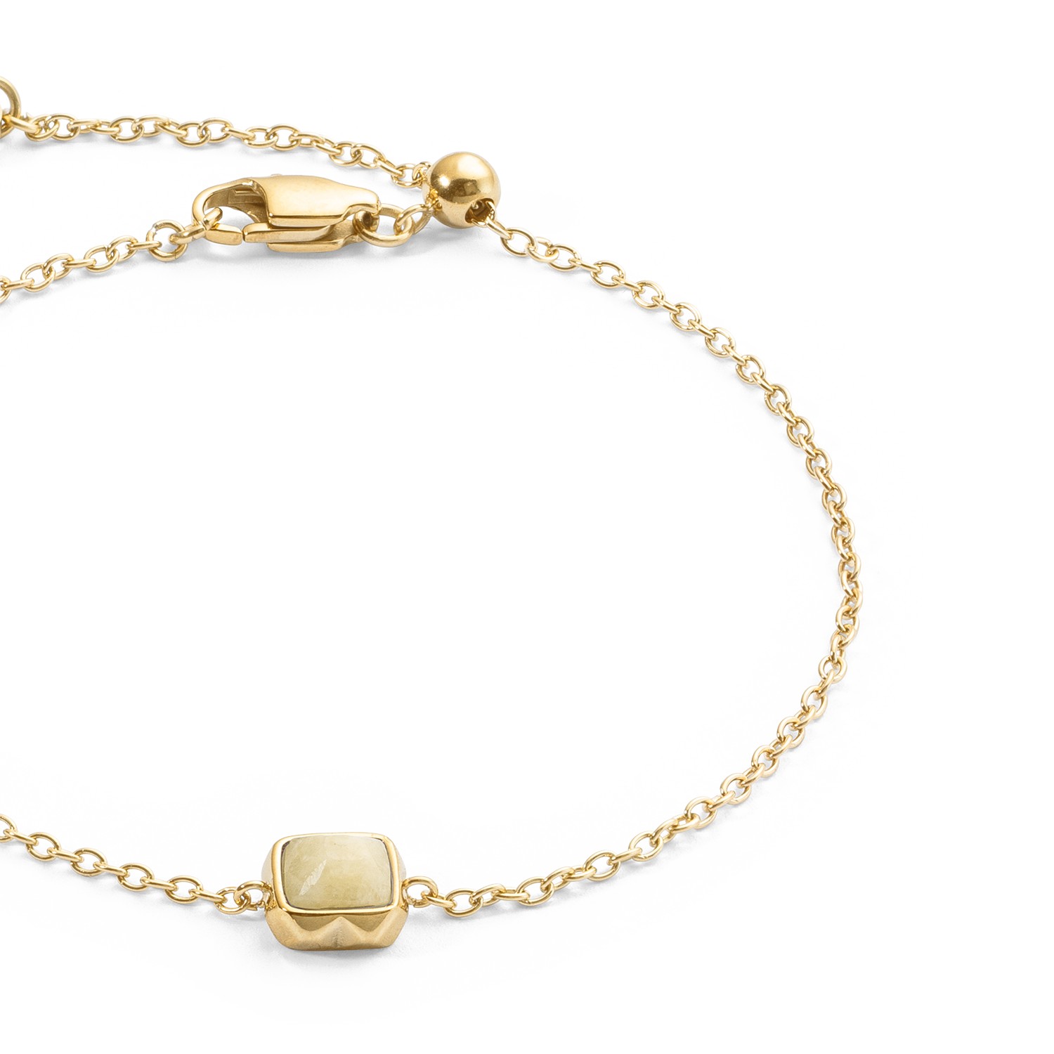 Birthstone November Armband Citrin Gold von COEUR DE LION – Detailaufnahme