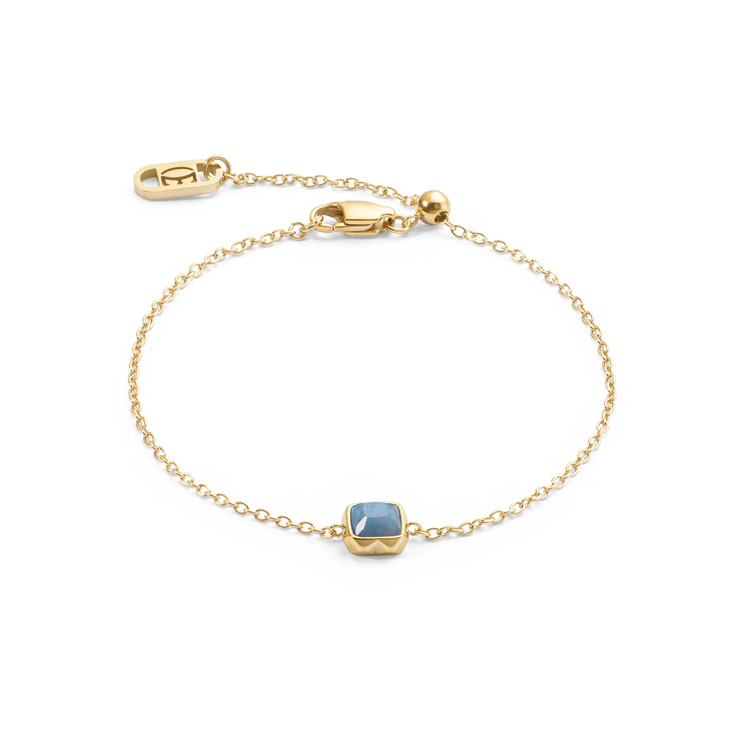 Birthstone März Armband Blauer Aventurin Gold von COEUR DE LION