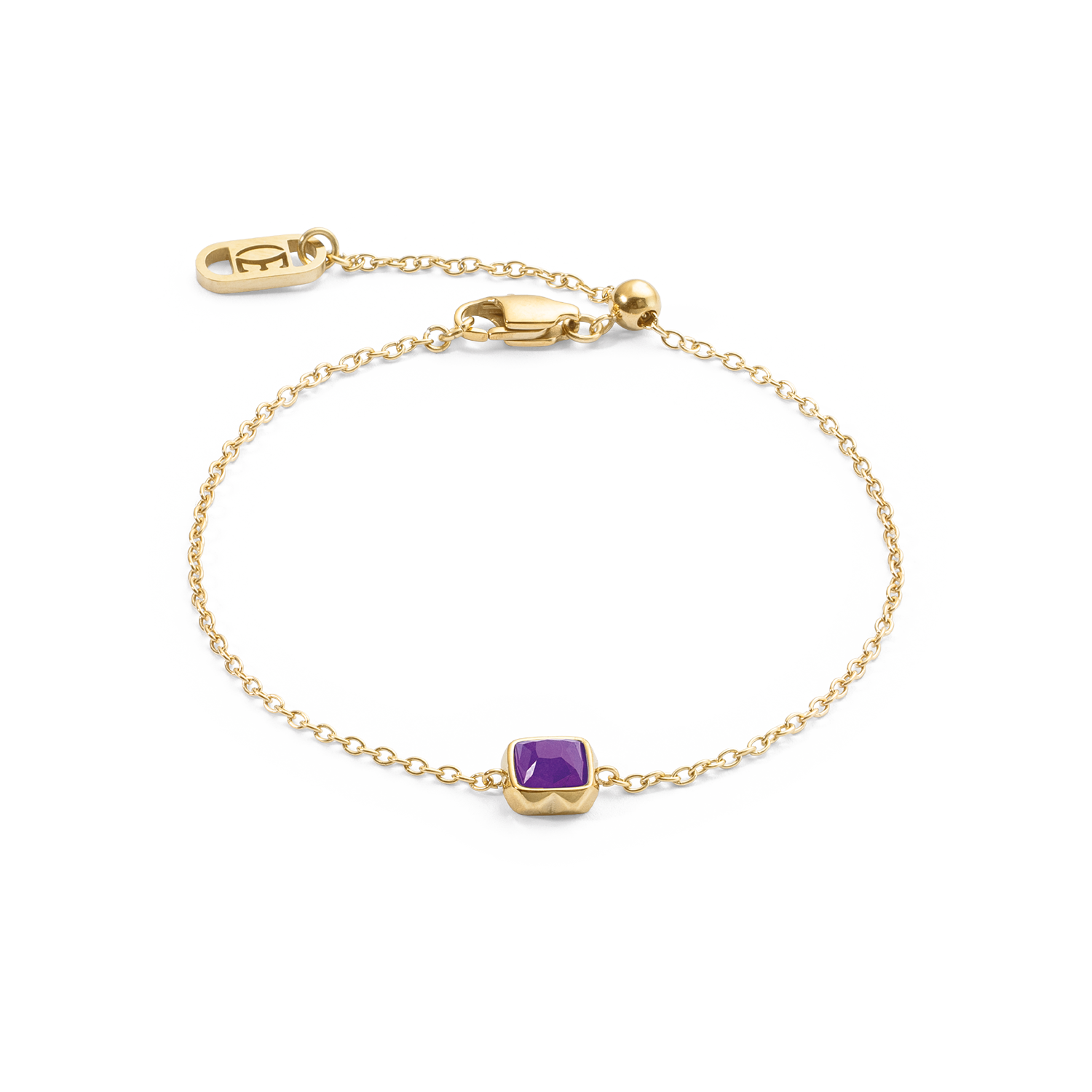 Birthstone Februar Armband Sugilith Gold von COEUR DE LION