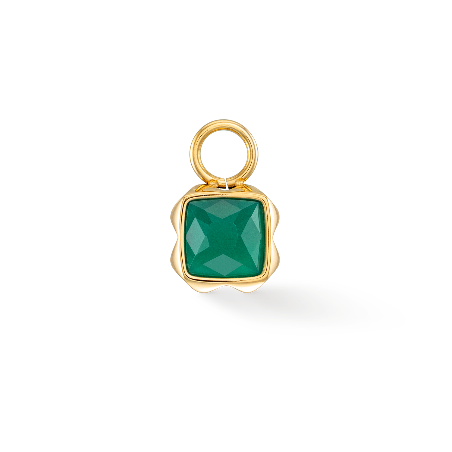Birthstone Mai Charm Grüner Achat Gold von COEUR DE LION