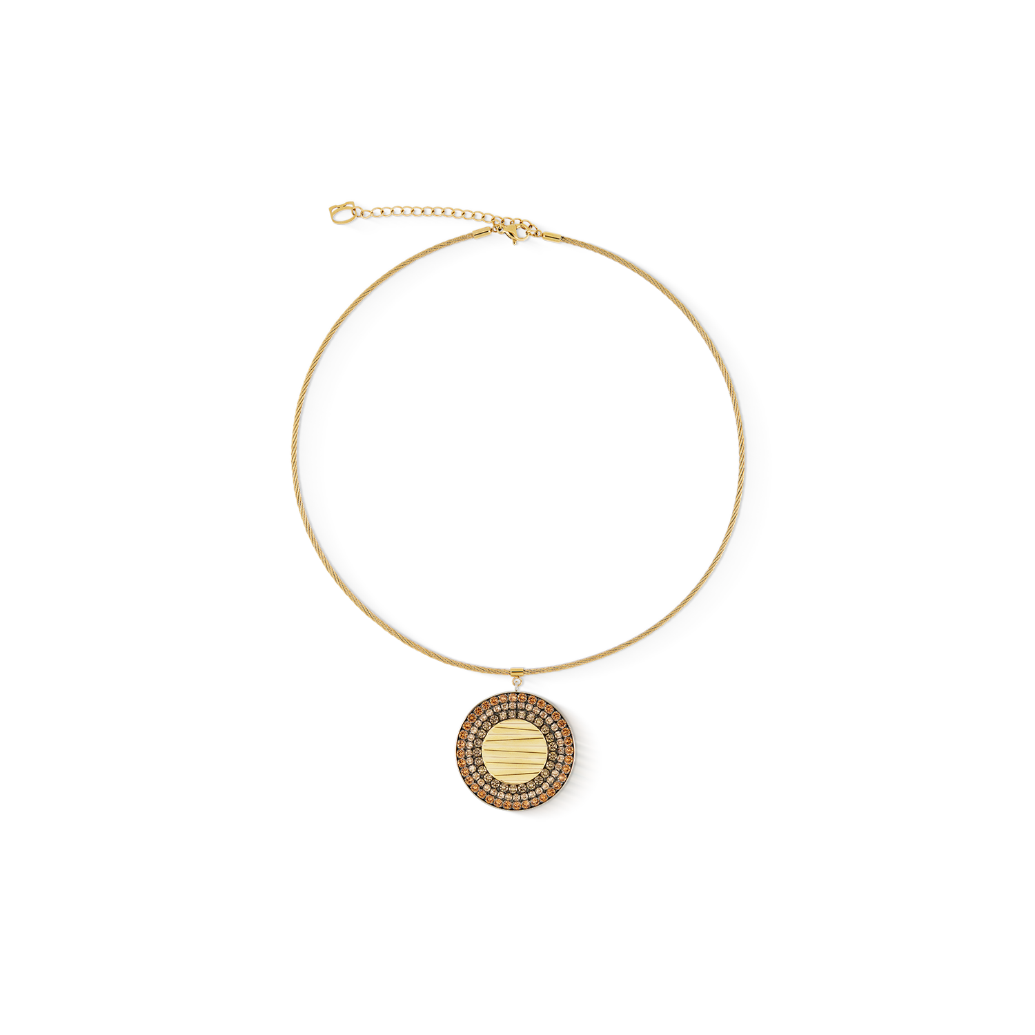 Halskette Amulett Glam Waves gold-beige von COEUR DE LION