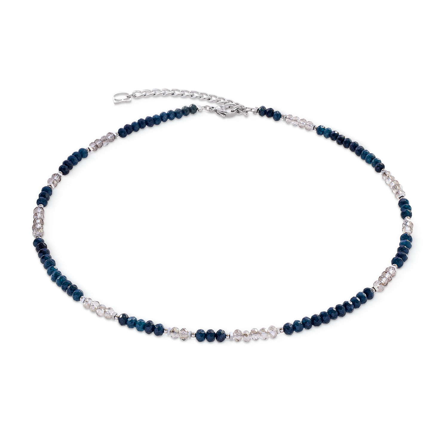 Halskette Rhythm Jade Navy silber von COEUR DE LION