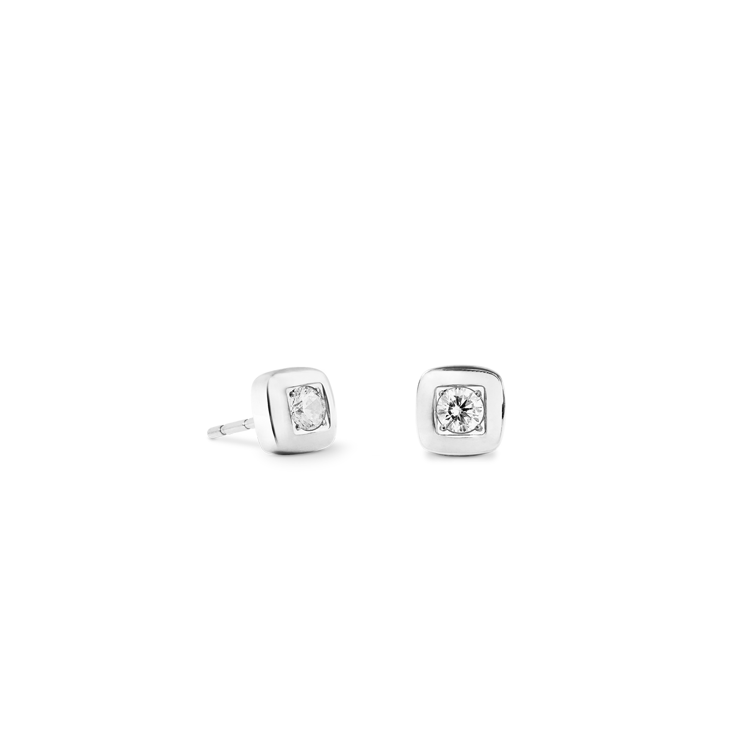 Ohrstecker Small Soft Cube Glow silber von COEUR DE LION