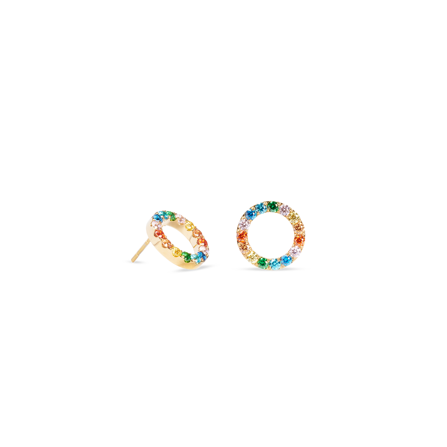 Ohrringe Sparkling Circle gold-multicolor von COEUR DE LION