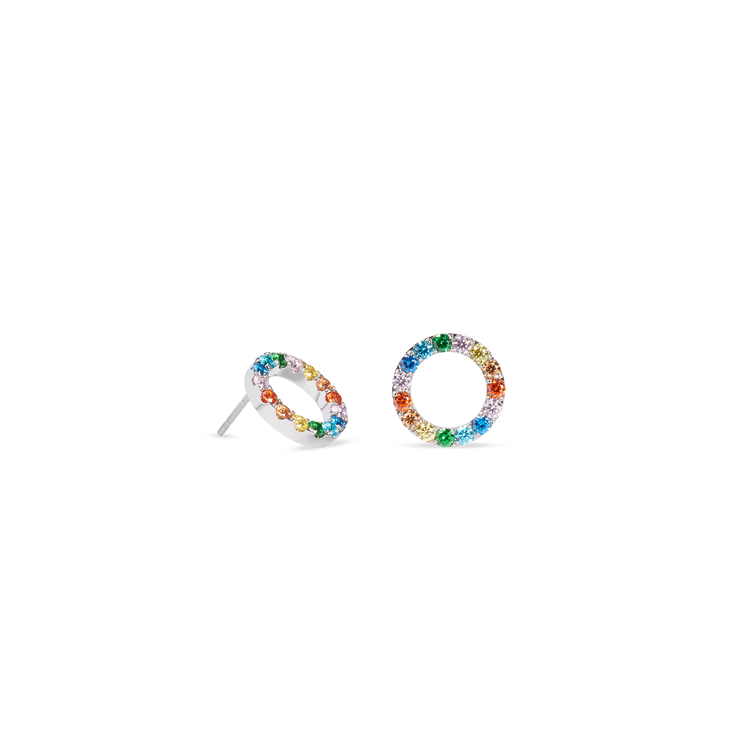 Ohrringe Sparkling Circle silber-multicolor von COEUR DE LION