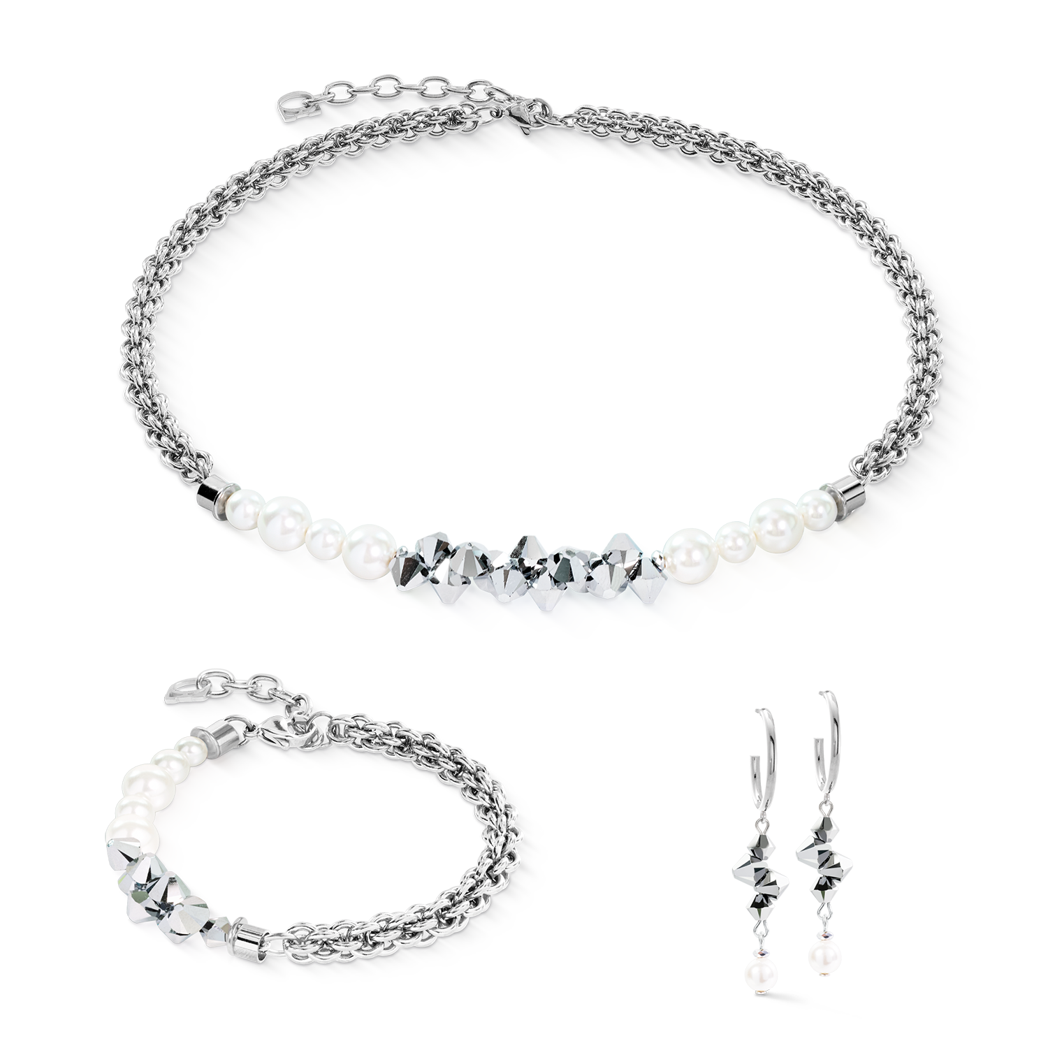 Halskette Dancing Crystals Fusion Silber