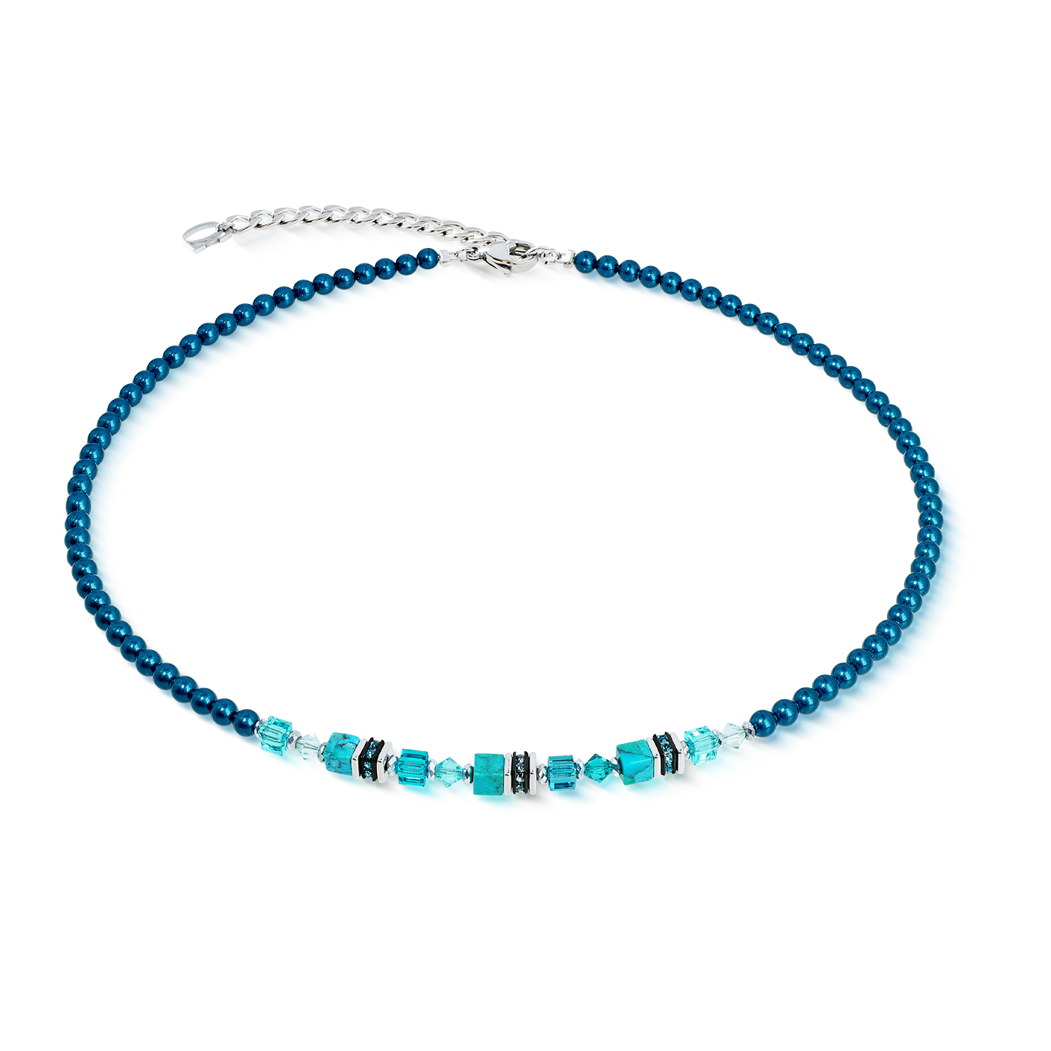 Halskette Princess Teal Glow silber von COEUR DE LION