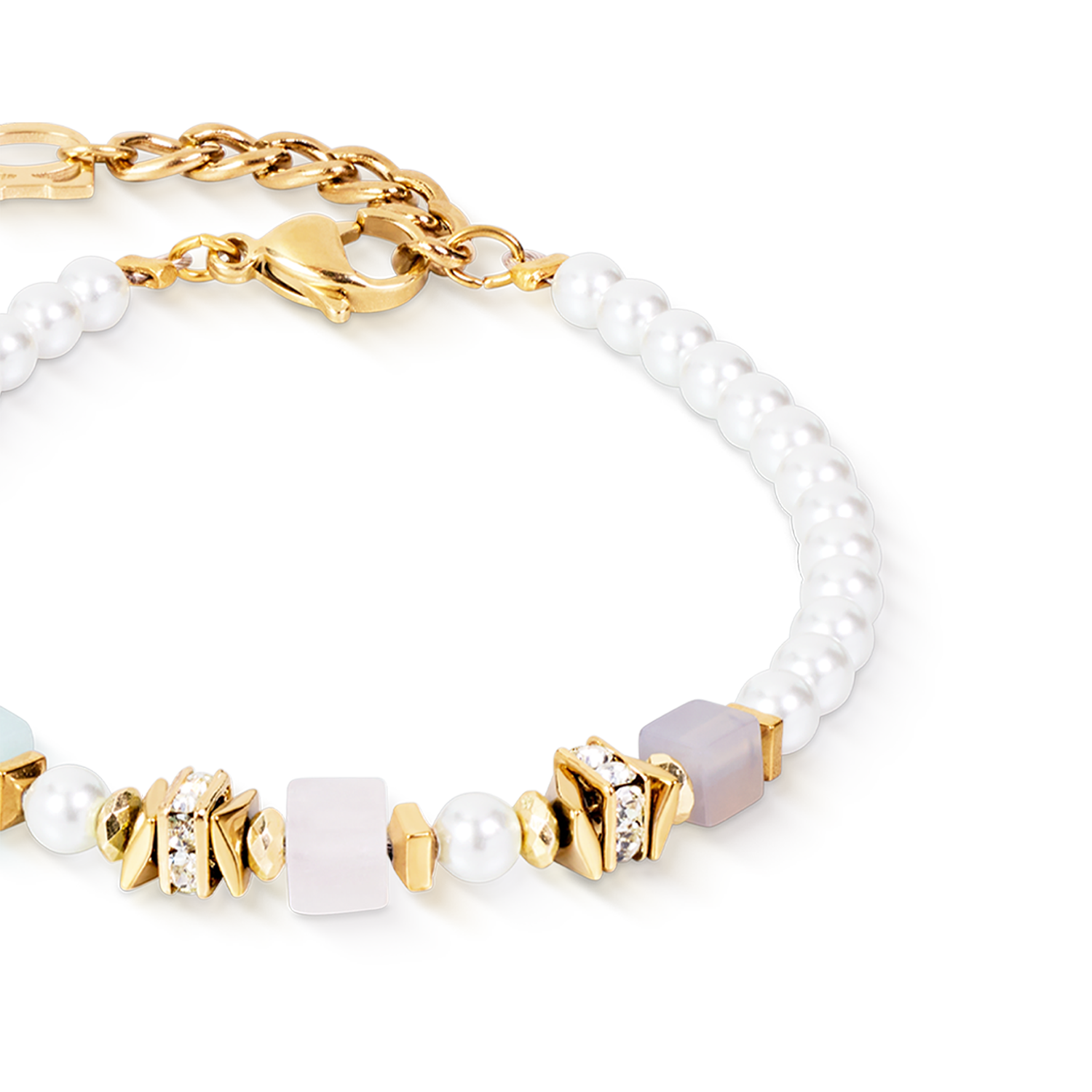 Beads & Pearls Spike Armband Pastel