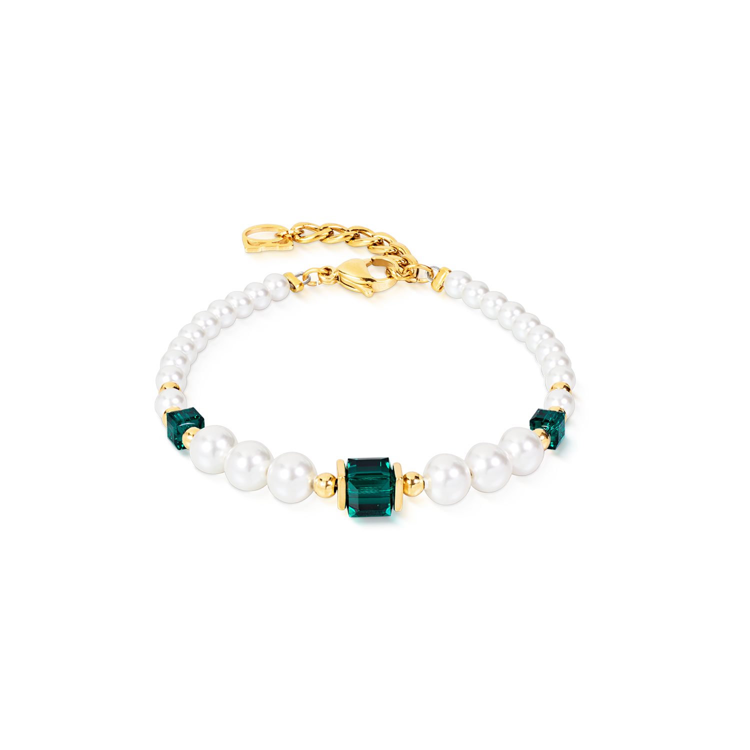 Cocktail Pearls Armband Emerald