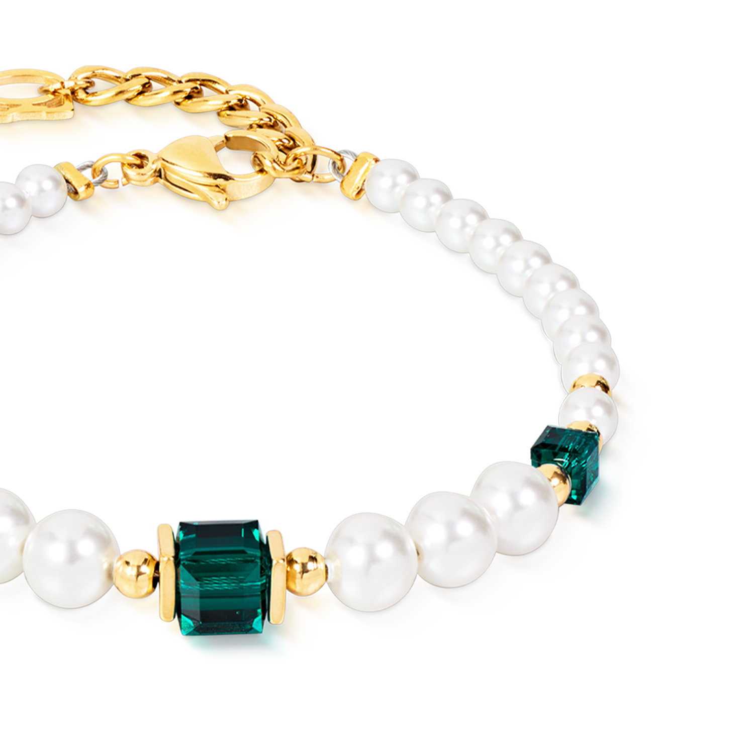 Cocktail Pearls Armband Emerald