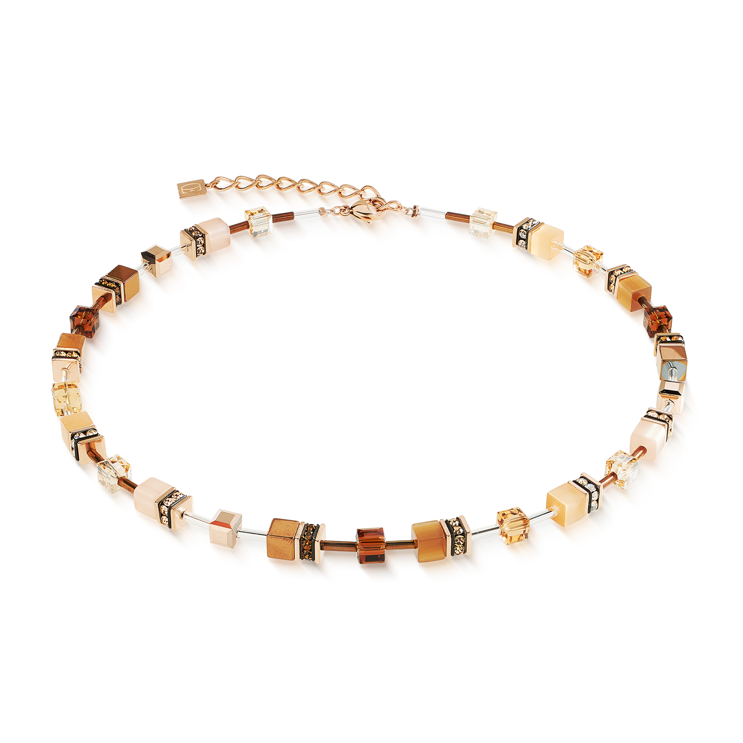GeoCUBE® Iconic Halskette Mocha Mousse von COEUR DE LION
