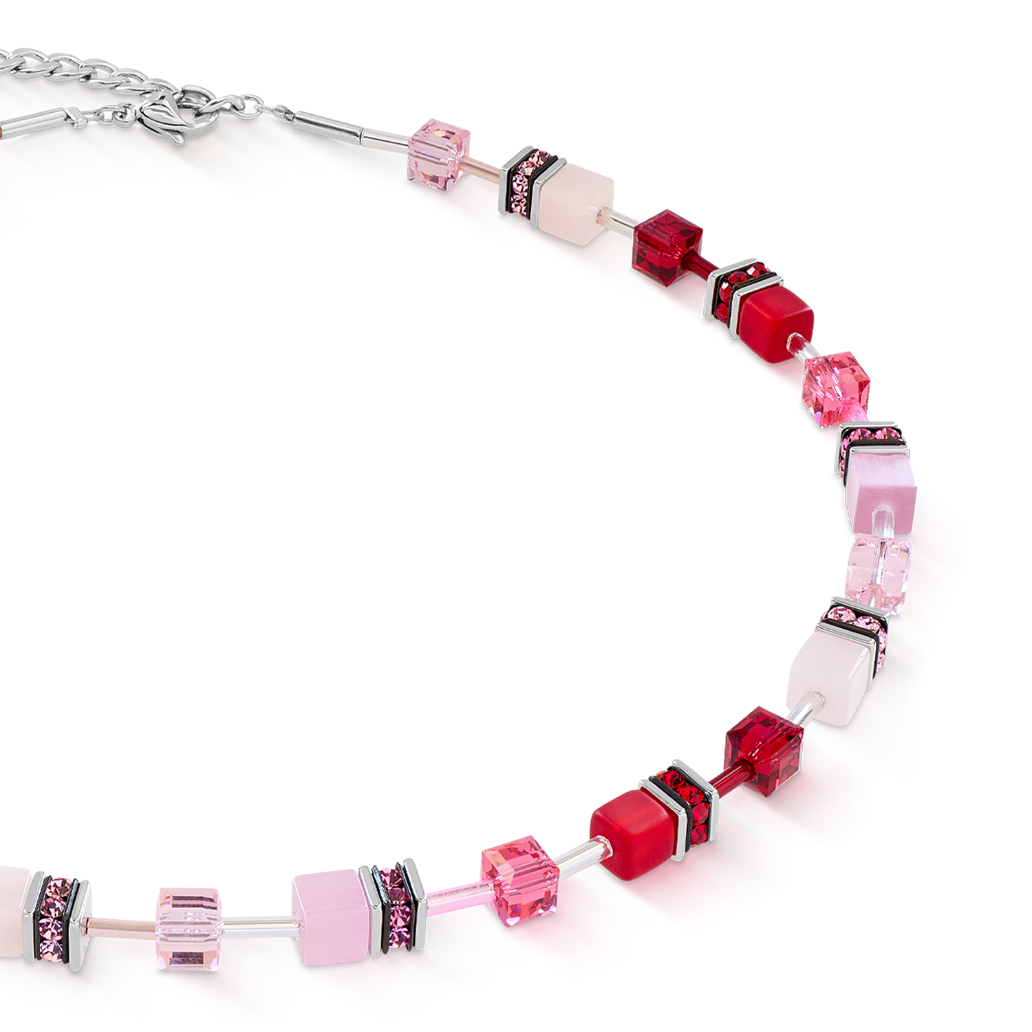 GeoCUBE® Iconic Halskette rosé blush von COEUR DE LION – Detailaufnahme