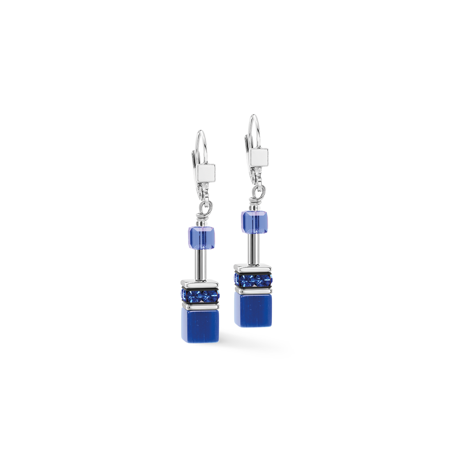 GeoCUBE® Iconic Ohrringe Azure Spirit silber