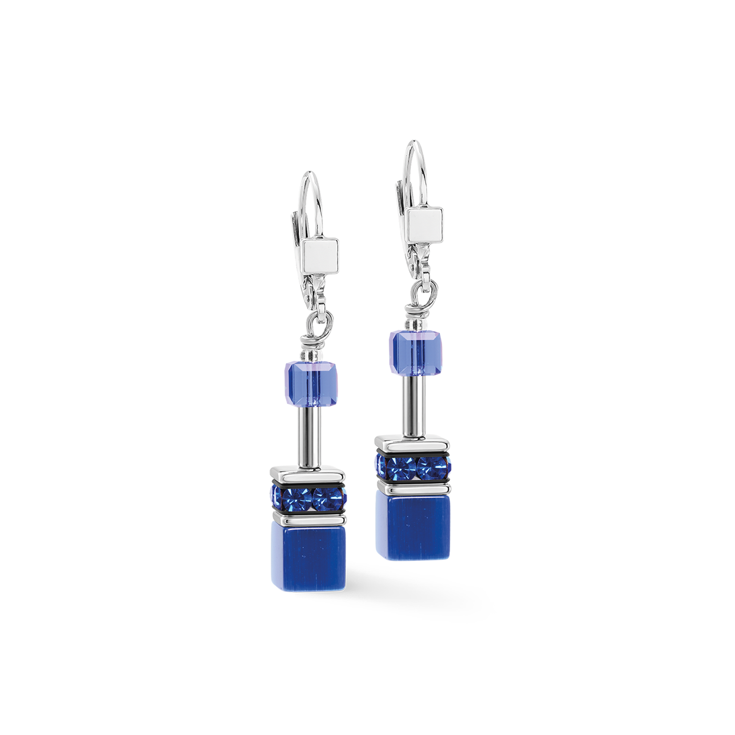 GeoCUBE® Iconic Ohrringe Azure Spirit silber