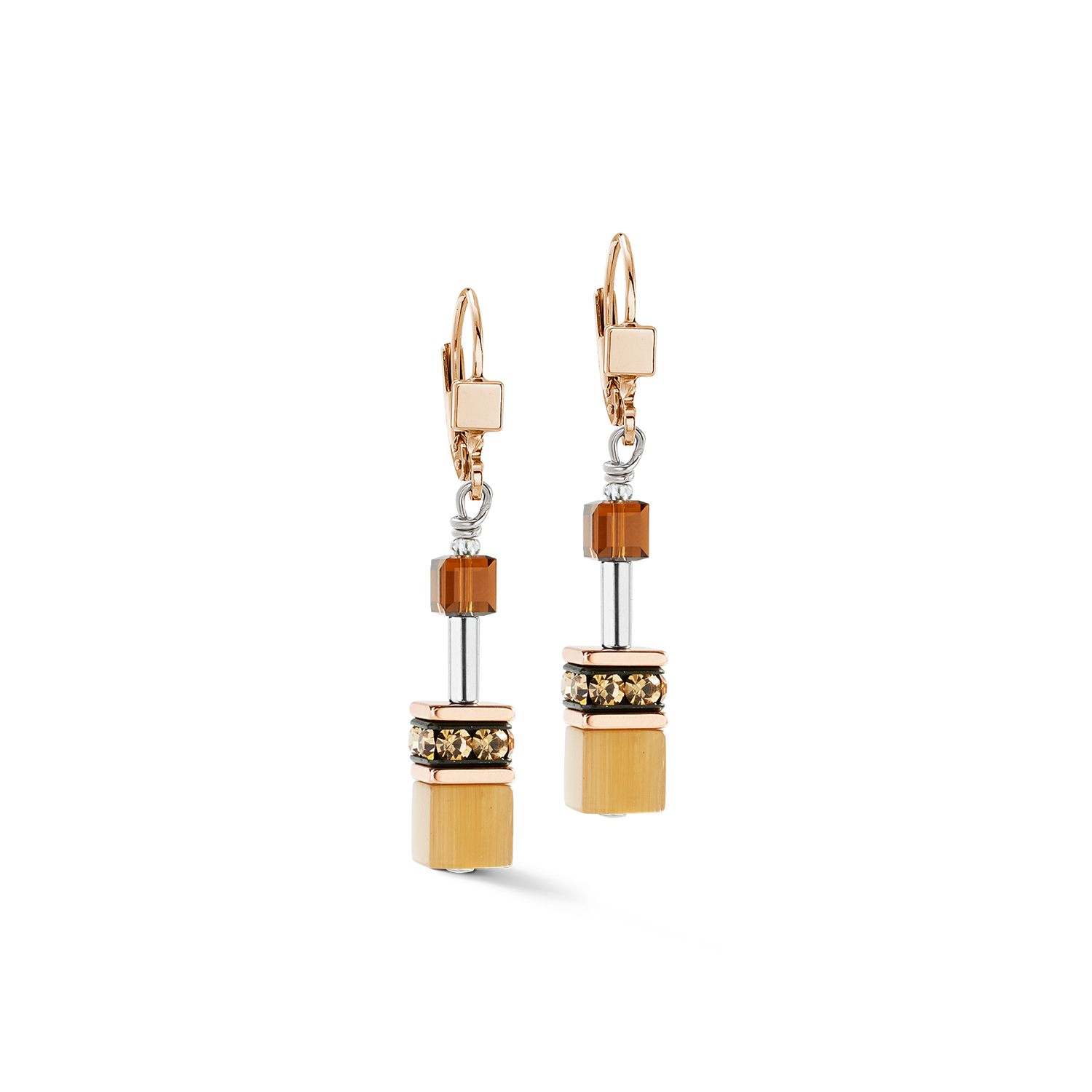 GeoCUBE® Iconic Ohrringe Mocha Mousse von COEUR DE LION