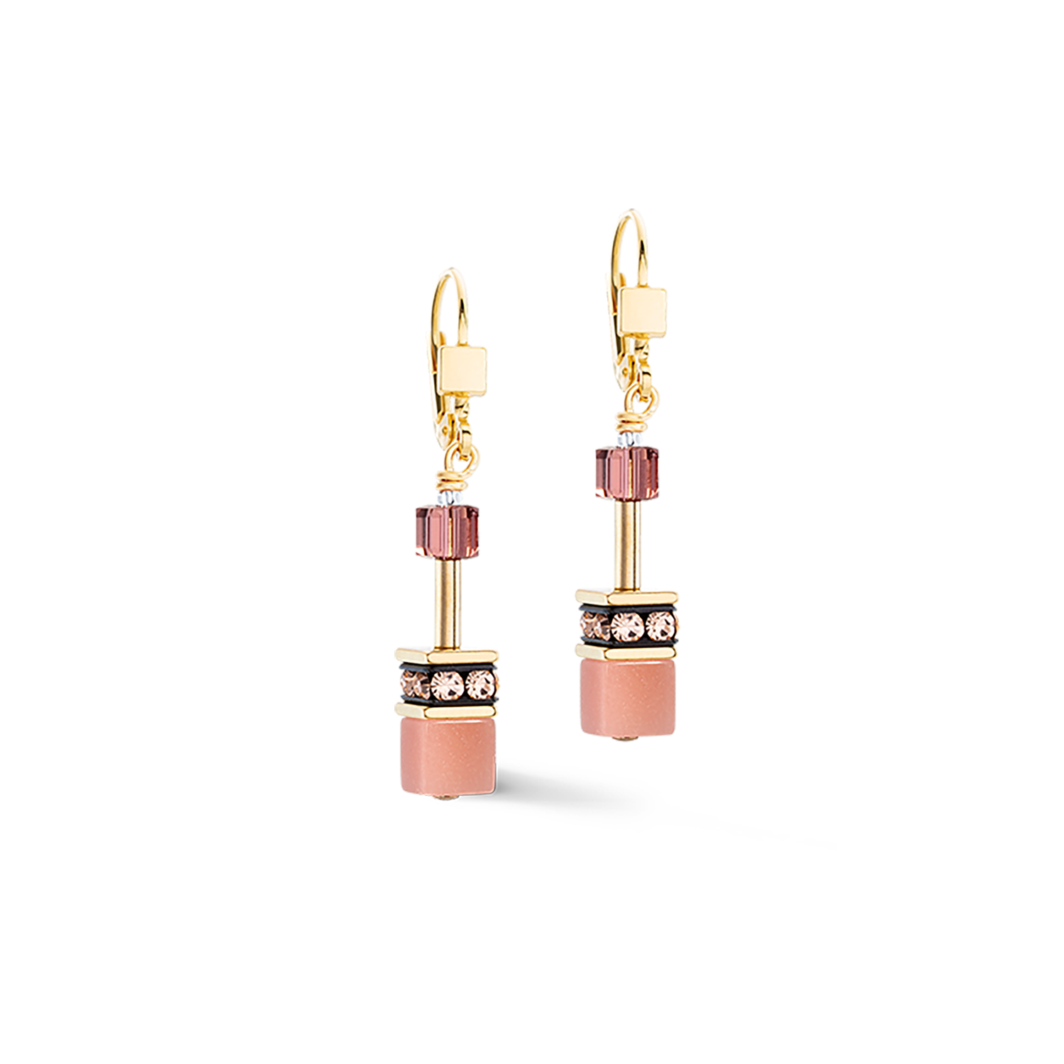 GeoCUBE® Iconic Ohrringe golden Blush von COEUR DE LION