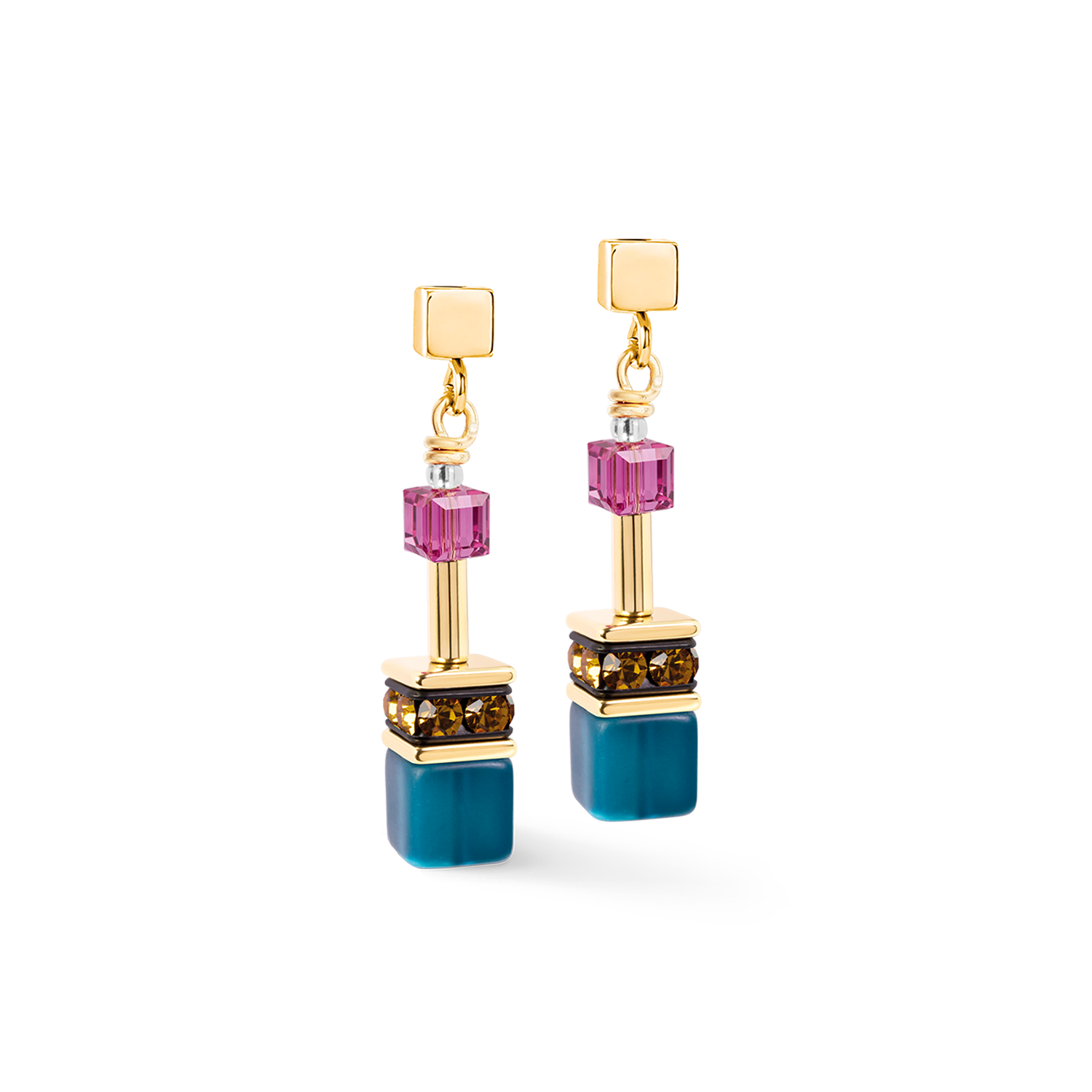 GeoCUBE® Iconic Ohrringe Multicolor Boho gold