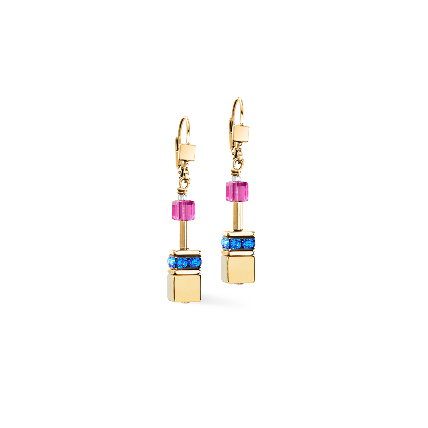 GeoCUBE® Iconic Metallic Ohrringe Rainbow gold von COEUR DE LION