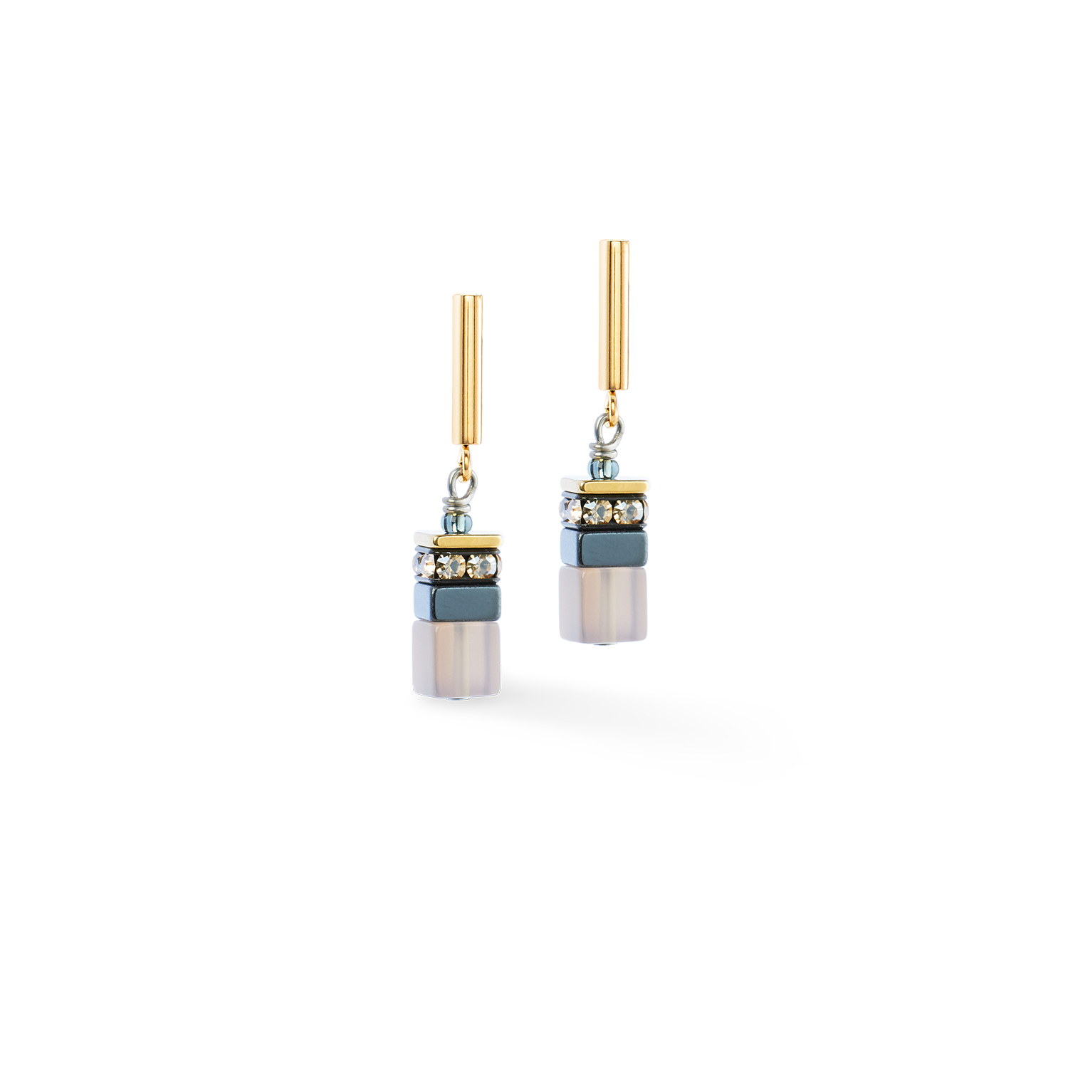 GeoCUBE® Precious Motion Ohrringe Stone Whisper gold von COEUR DE LION