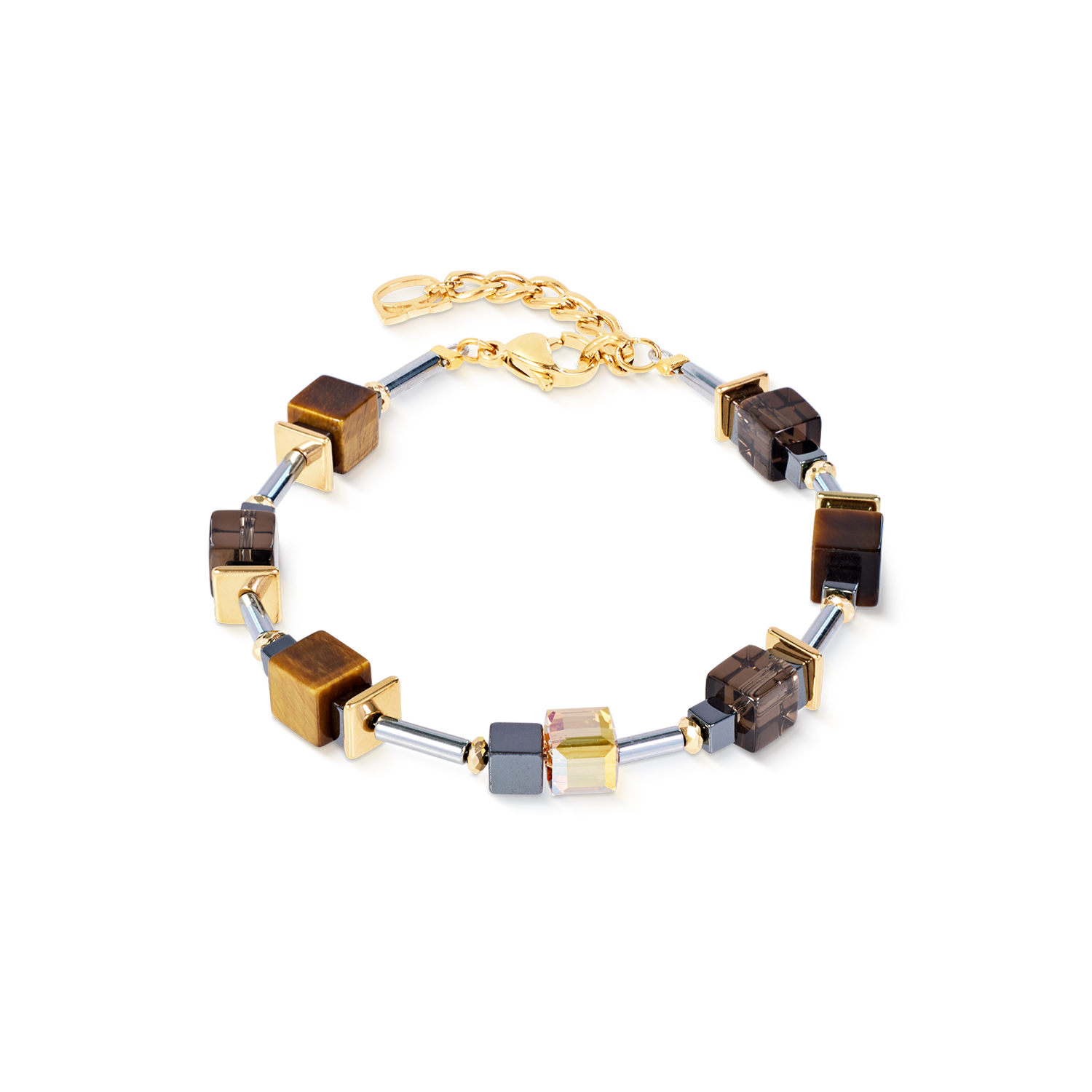 Cube Duet Armband Earth gold