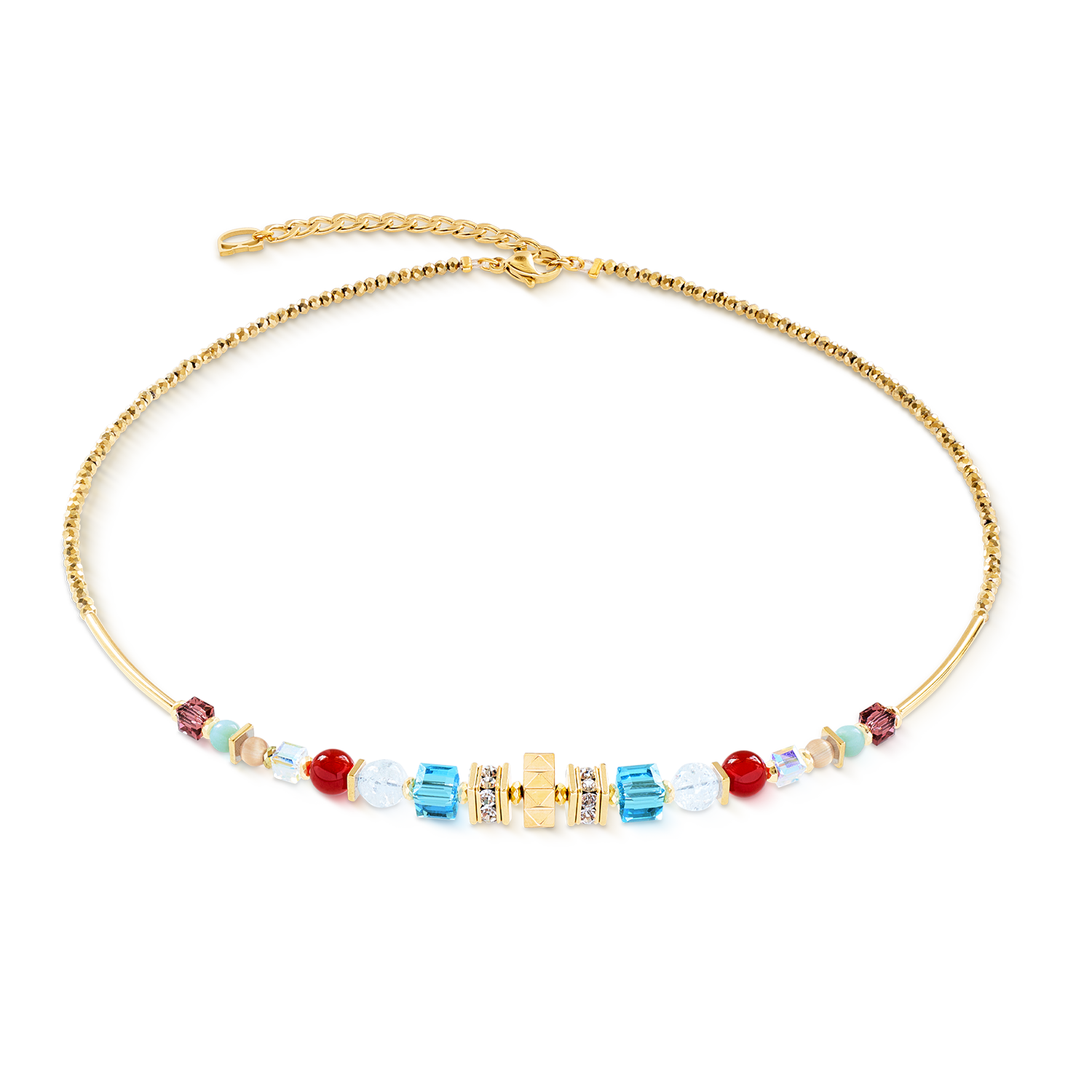 Halskette Shape Mix Nexus gold-multicolor von COEUR DE LION