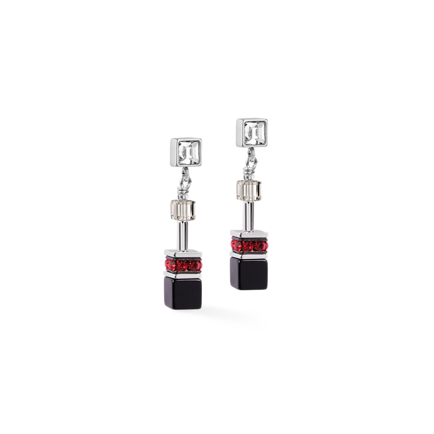 GeoCUBE® Iconic Wave Ohrringe Urban silber