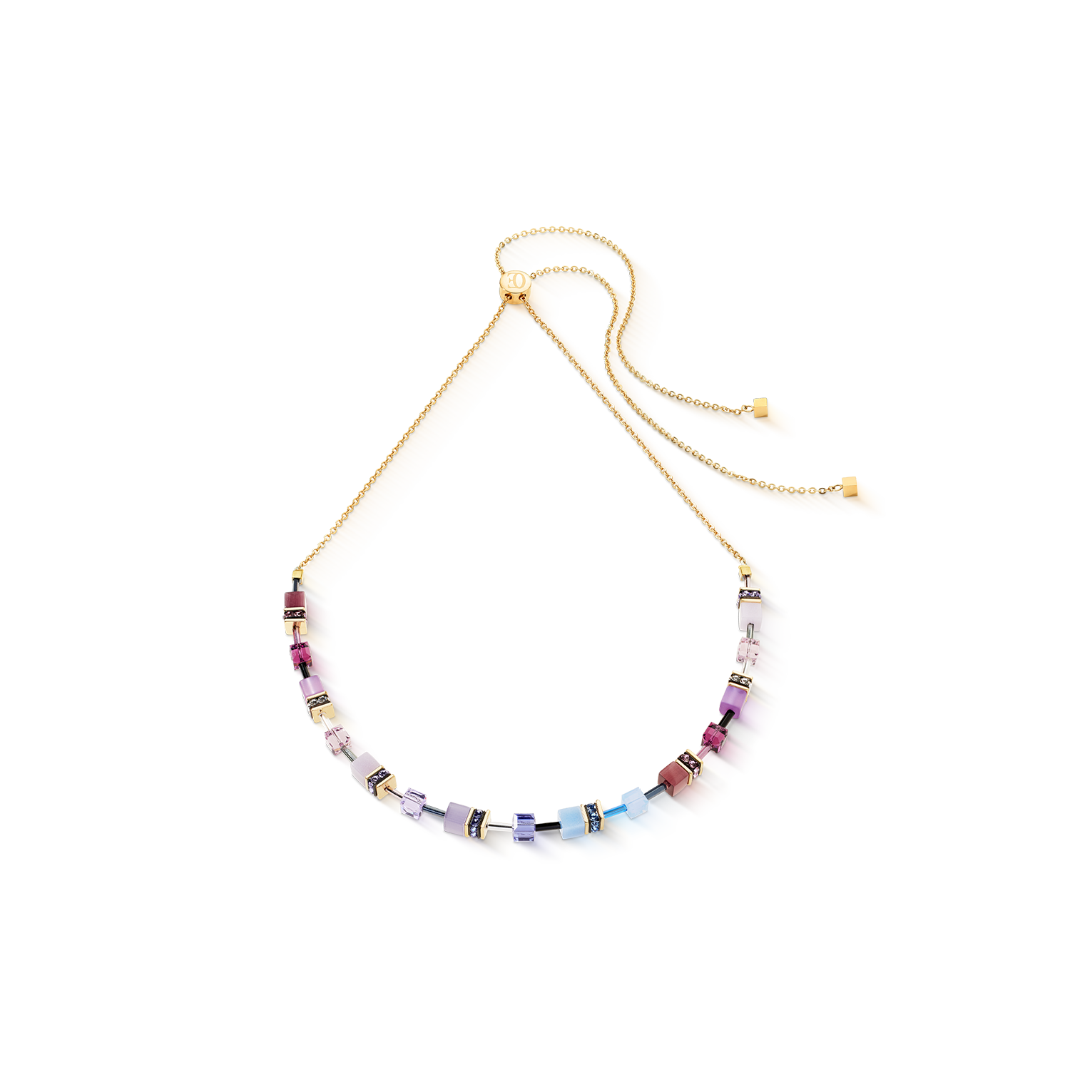 GeoCUBE® Iconic Chain Halskette Mystic Orchid gold von COEUR DE LION