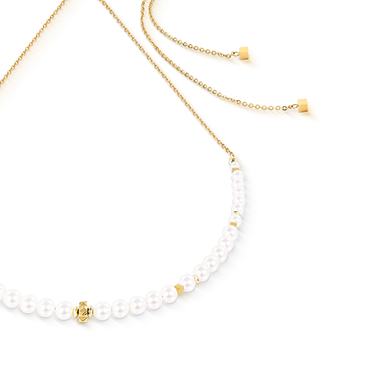Halskette Slider Pearl Spike gold