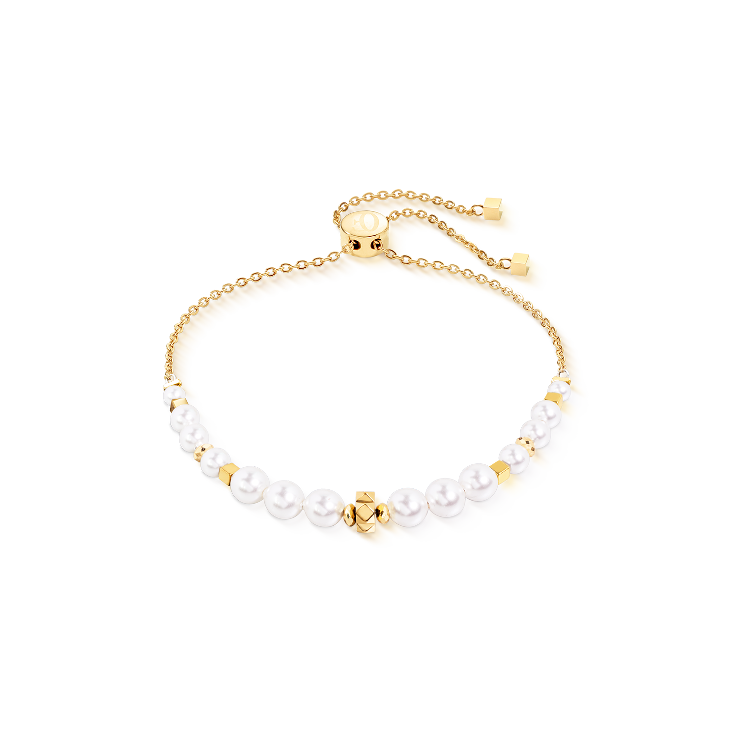 Armband Slider Pearl Spike gold