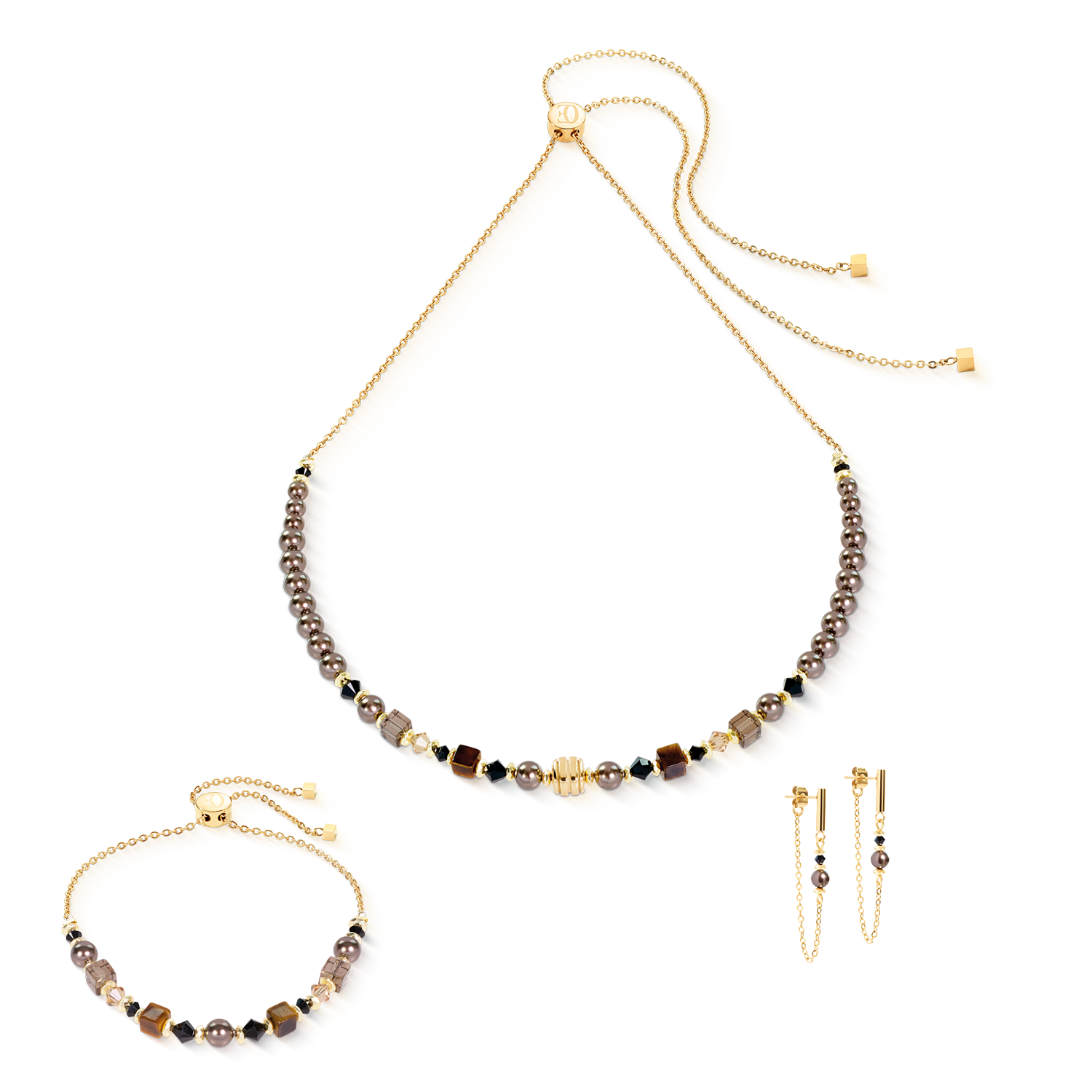 Halskette Slider Wave Earth gold