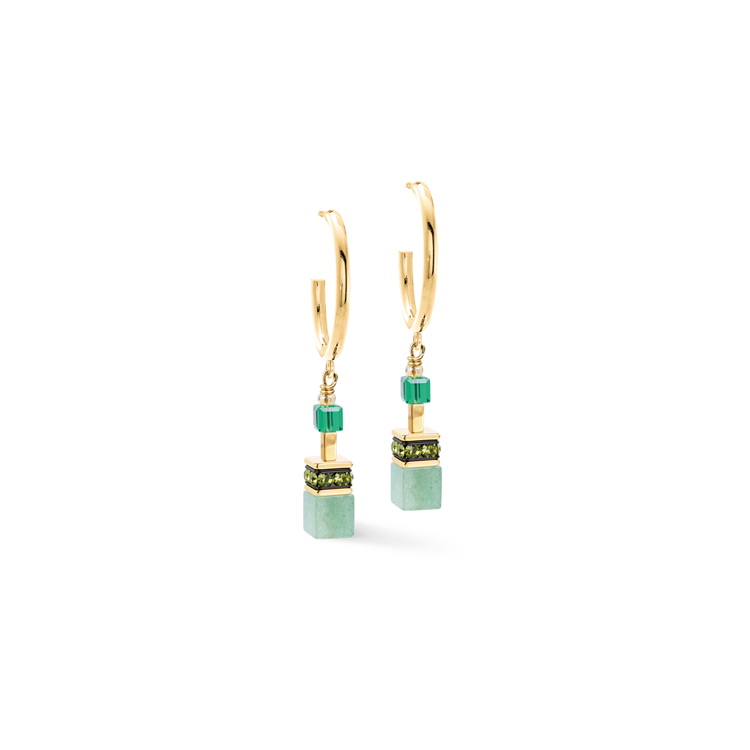 GeoCUBE® Precious Statement Creolen Emerald Garden