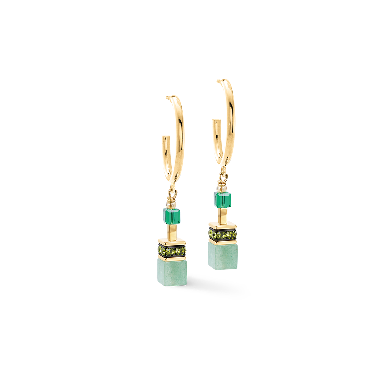 GeoCUBE® Precious Statement Creolen Emerald Garden