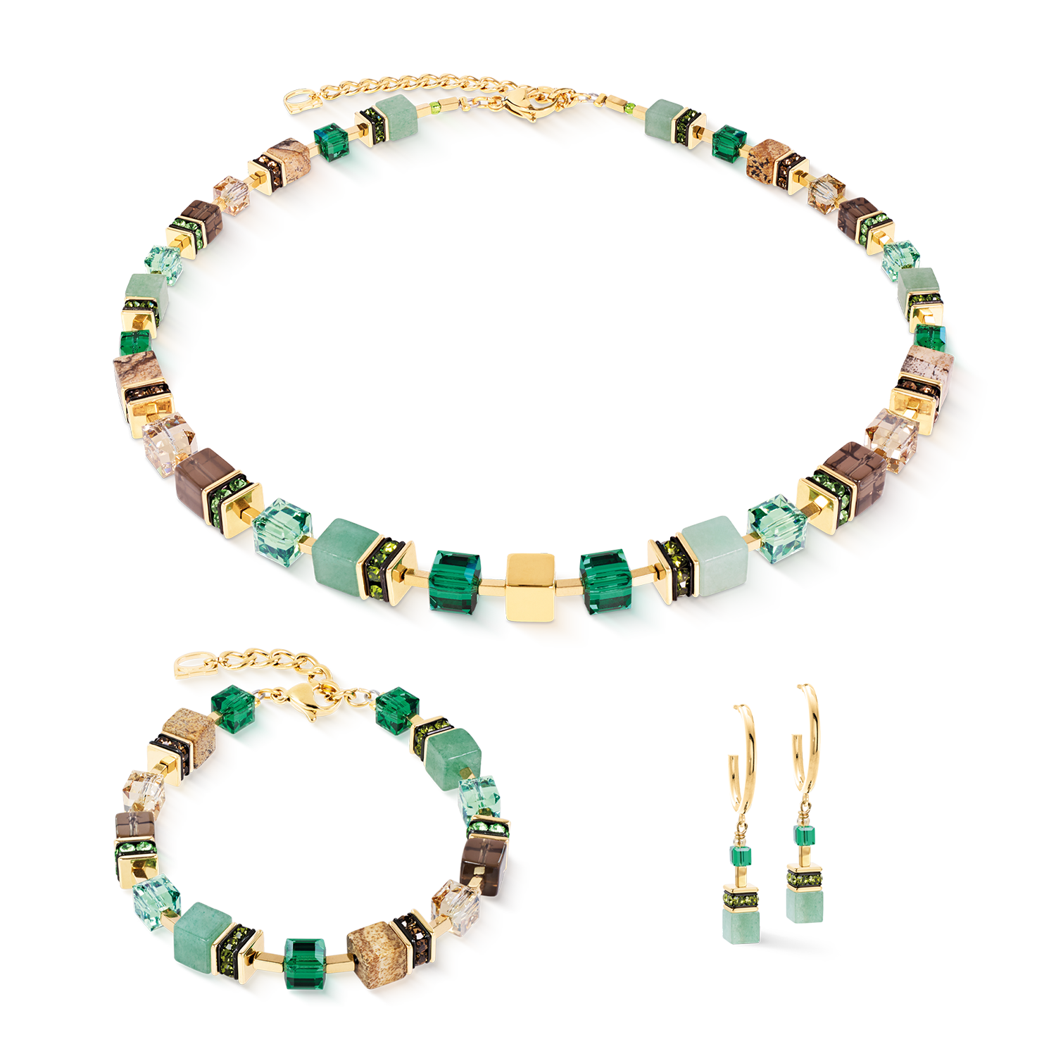 GeoCUBE® Precious Statement Armband Emerald Garden
