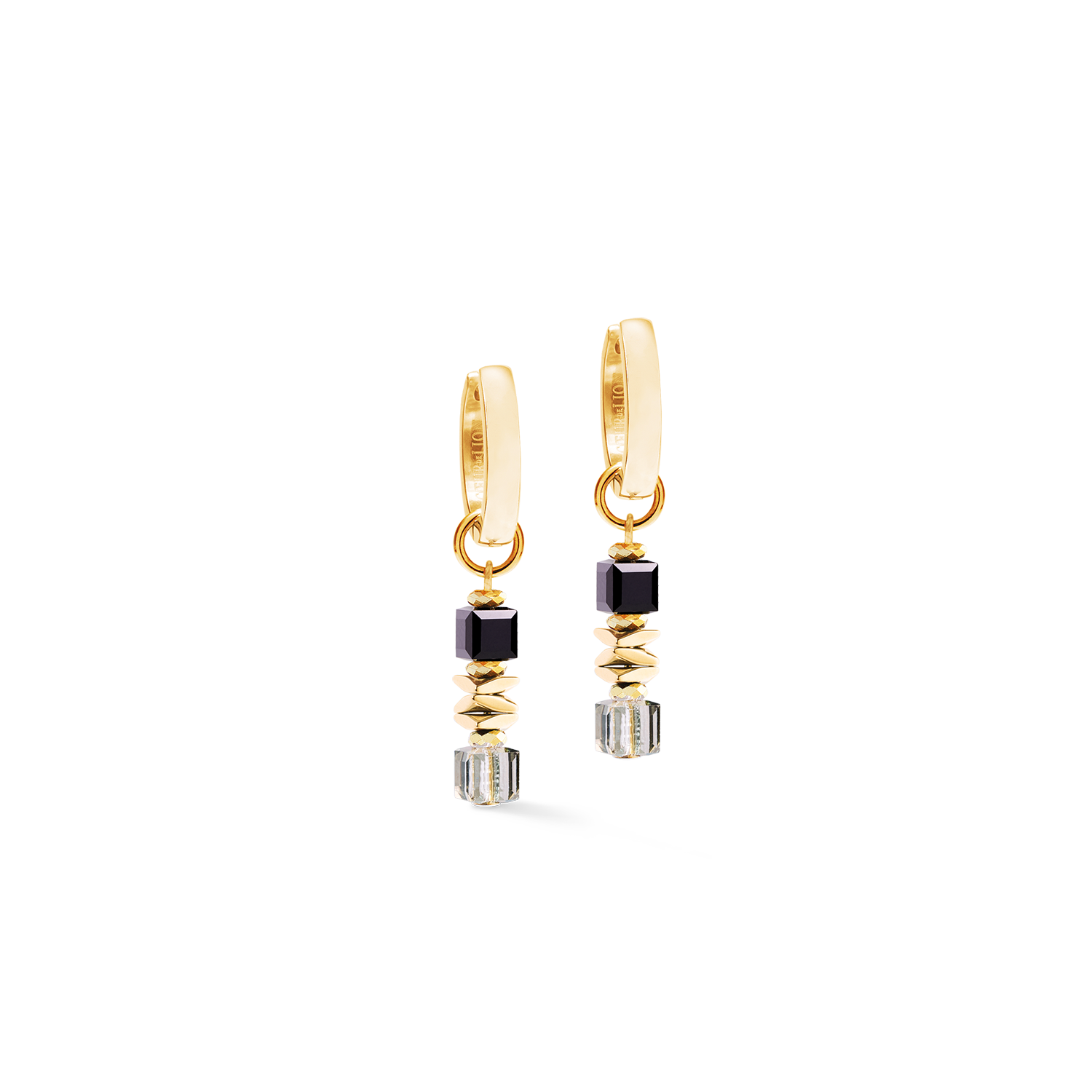 Creolen Wave Cube Flow gold-schwarz