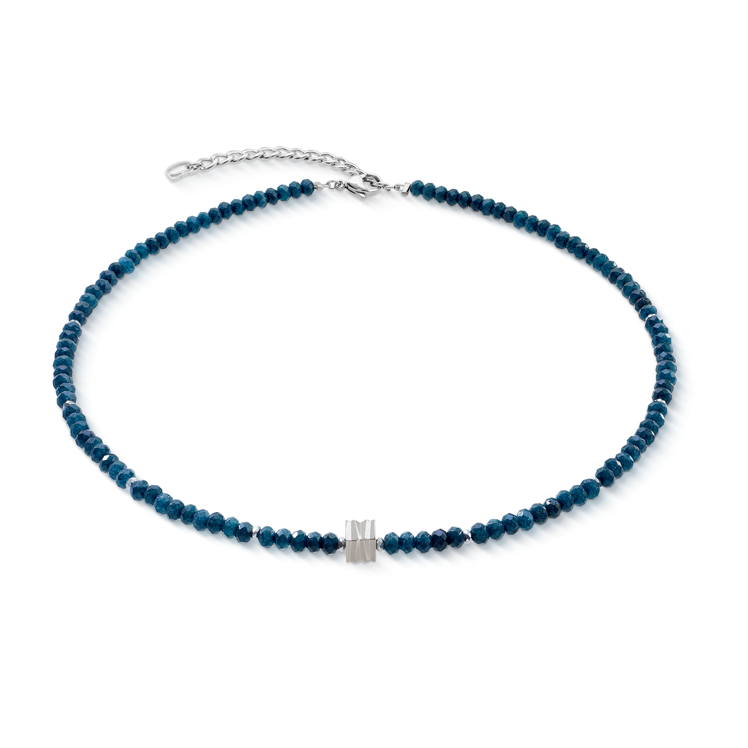 Halskette Wave Essence Navy Jade silber von COEUR DE LION