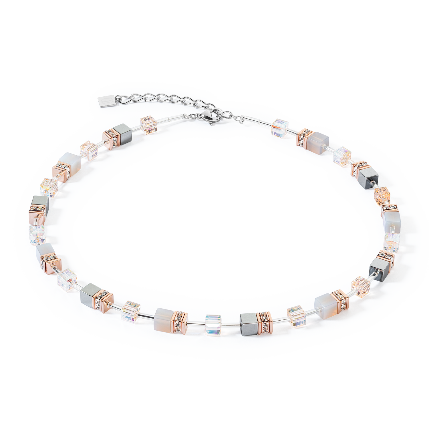 GeoCUBE® Iconic Precious Halskette roségold-peach von COEUR DE LION