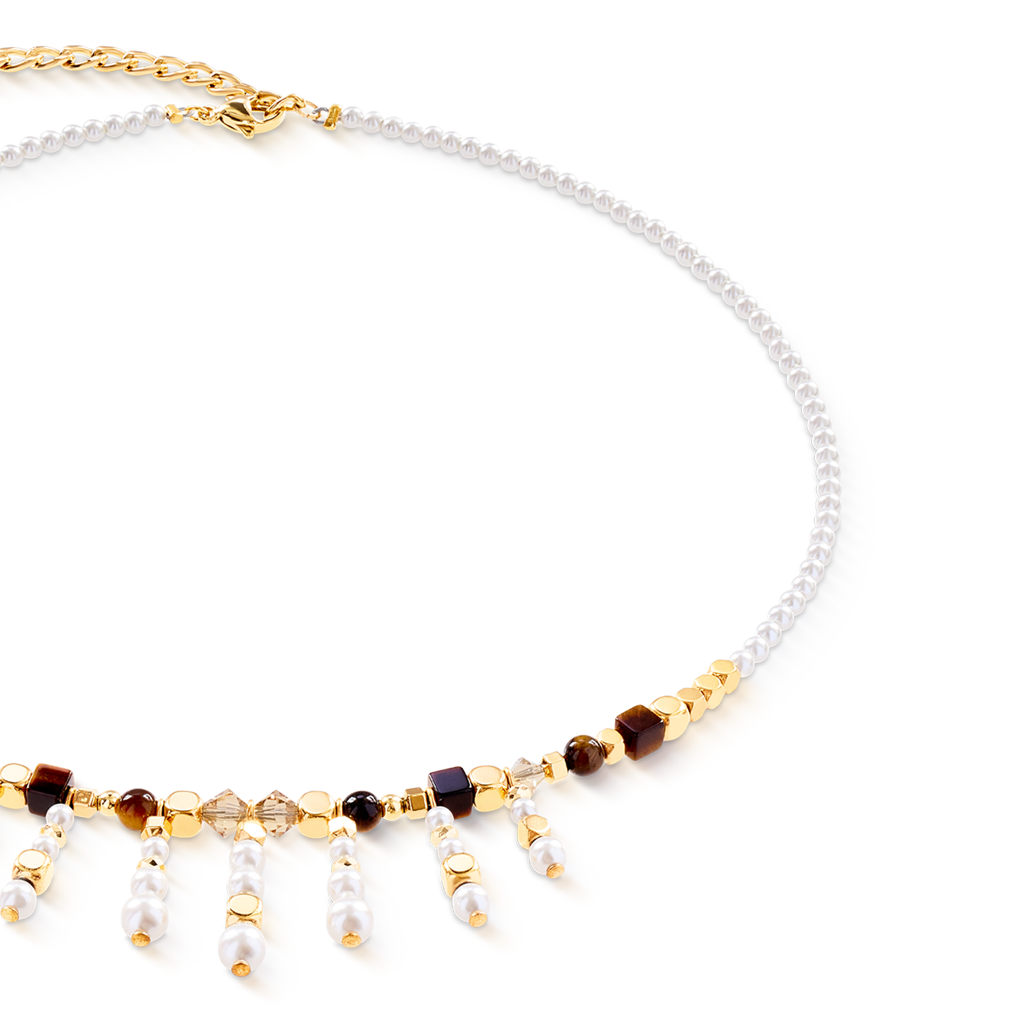 Halskette Princess Sunray gold-braun von COEUR DE LION – Detailaufnahme