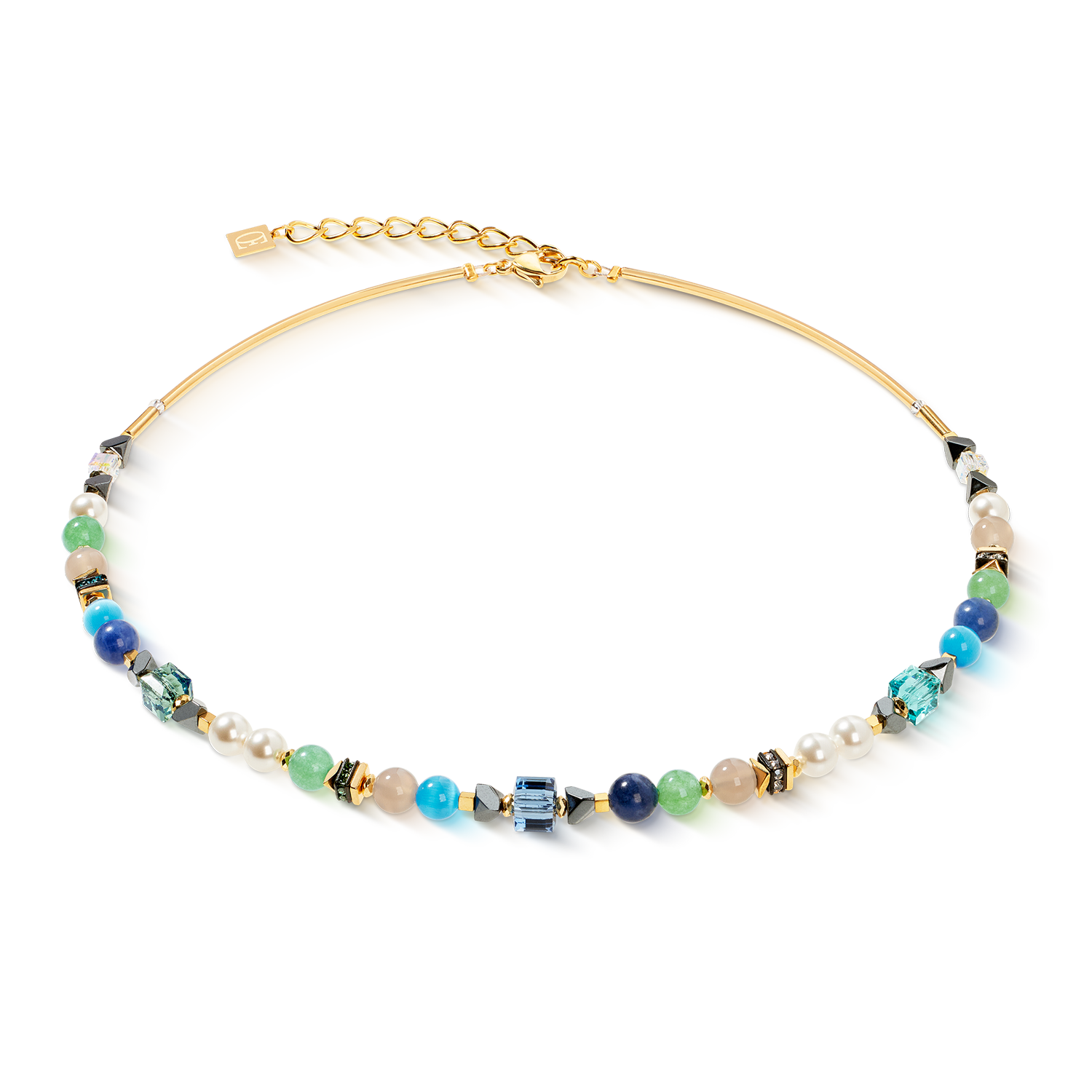 Halskette Precious Shape Mix grün-türkis von COEUR DE LION