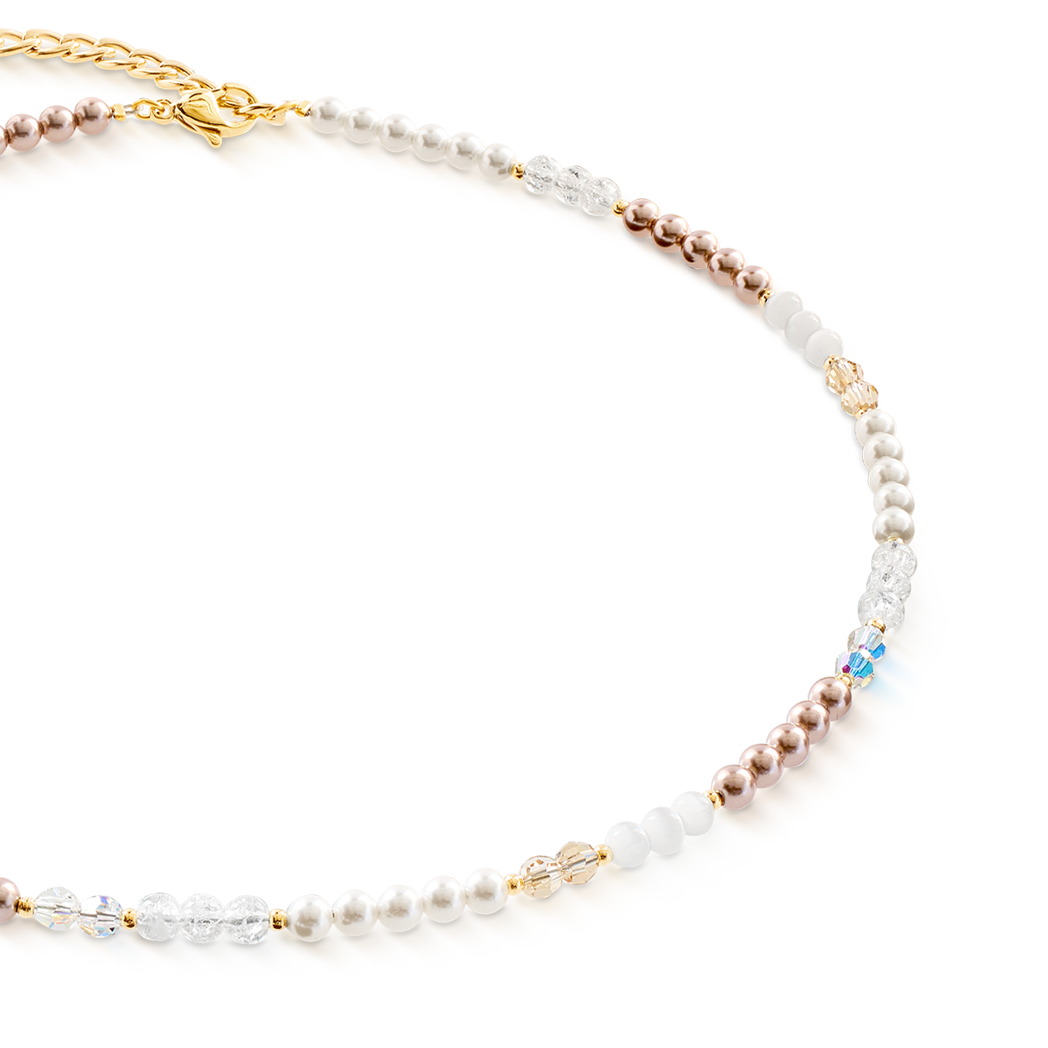 Halskette Princess Rhythm gold-blush von COEUR DE LION – Detailaufnahme
