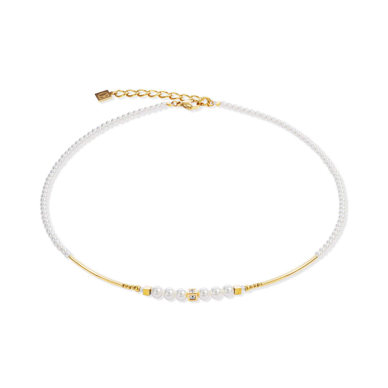 Halskette Shimmering Princess Pearls gold-weiß von COEUR DE LION