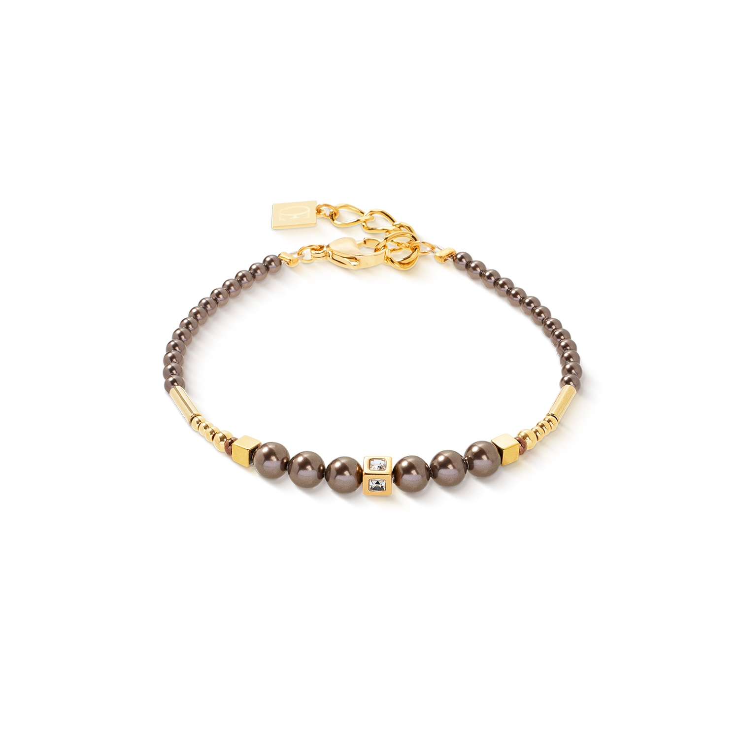 Armband Shimmering Princess Pearls gold-braun von COEUR DE LION