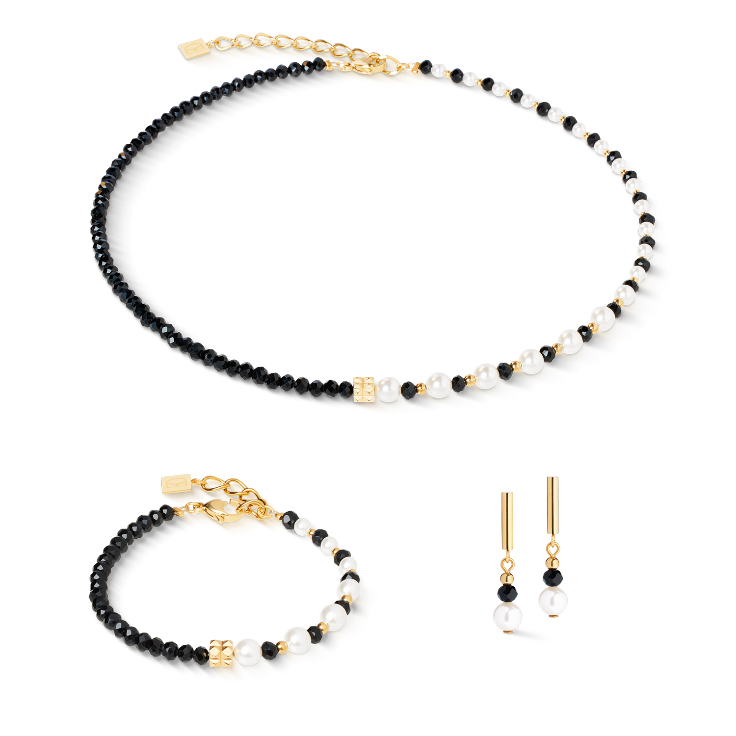 Armband Trinity Spikes gold von COEUR DE LION – im Set mit passenden Schmuckstücken