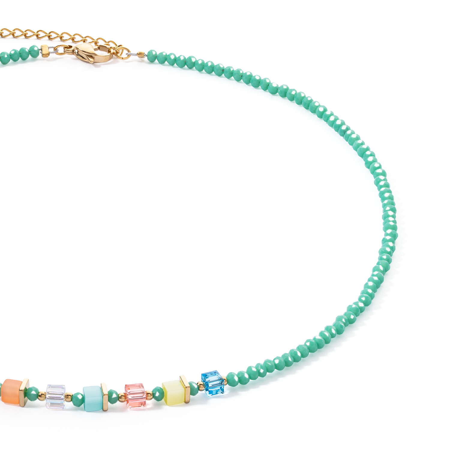 Joyful Colours Halskette Grün-Multicolor von COEUR DE LION – Detailaufnahme