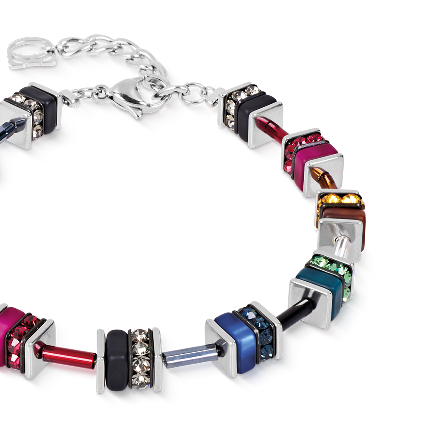 GeoCUBE® Armband classic Polaris & Strass multicolor Winter