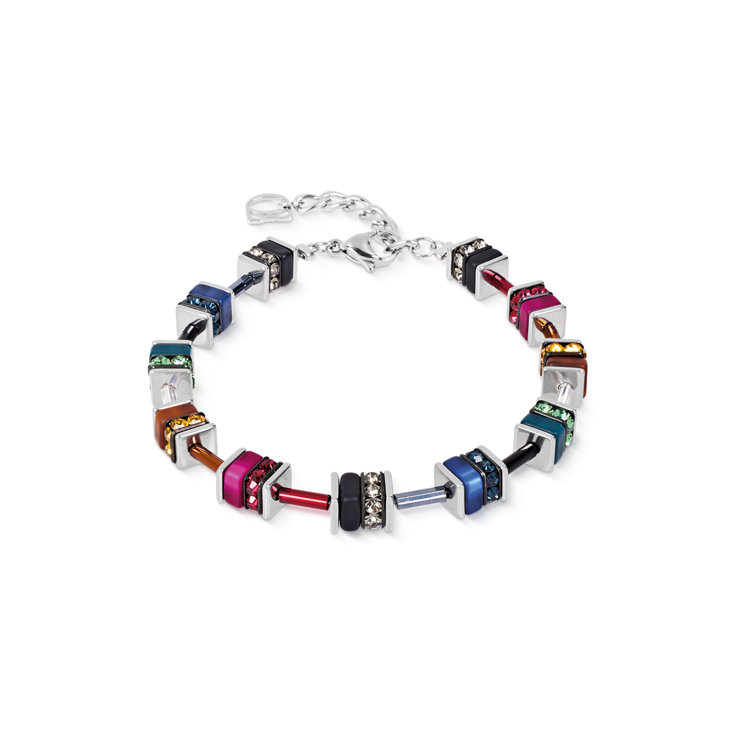 GeoCUBE® Armband classic Polaris & Strass multicolor Winter