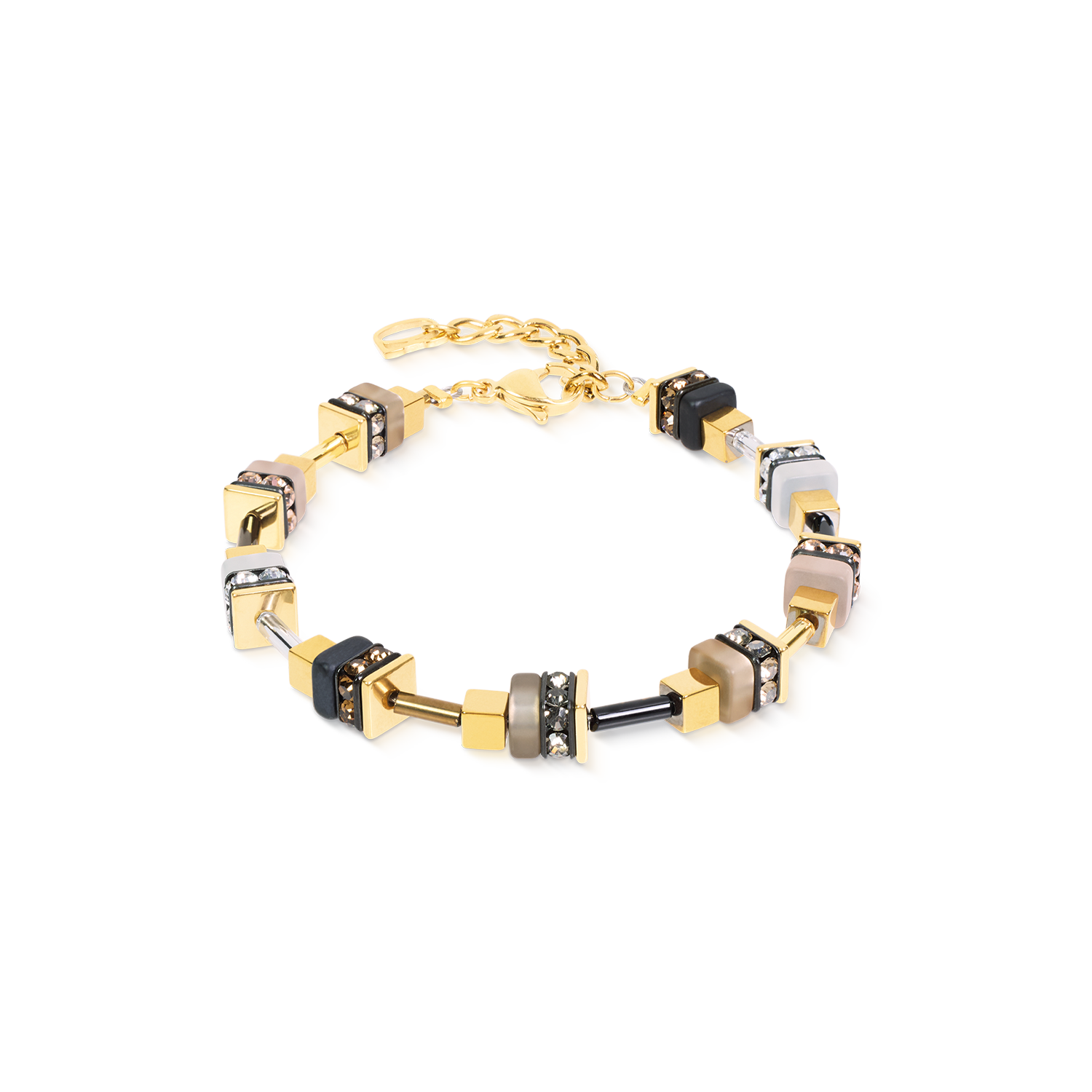 Armband Urban Nature Cube beige-gold