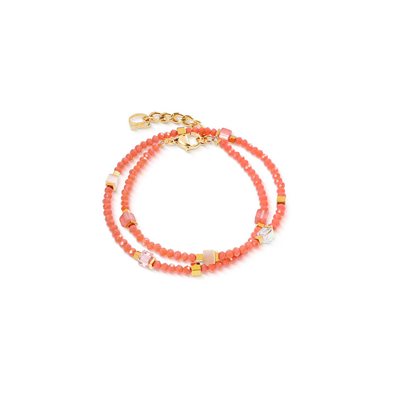 Joyful Colours Flex Armband gold-orange von COEUR DE LION