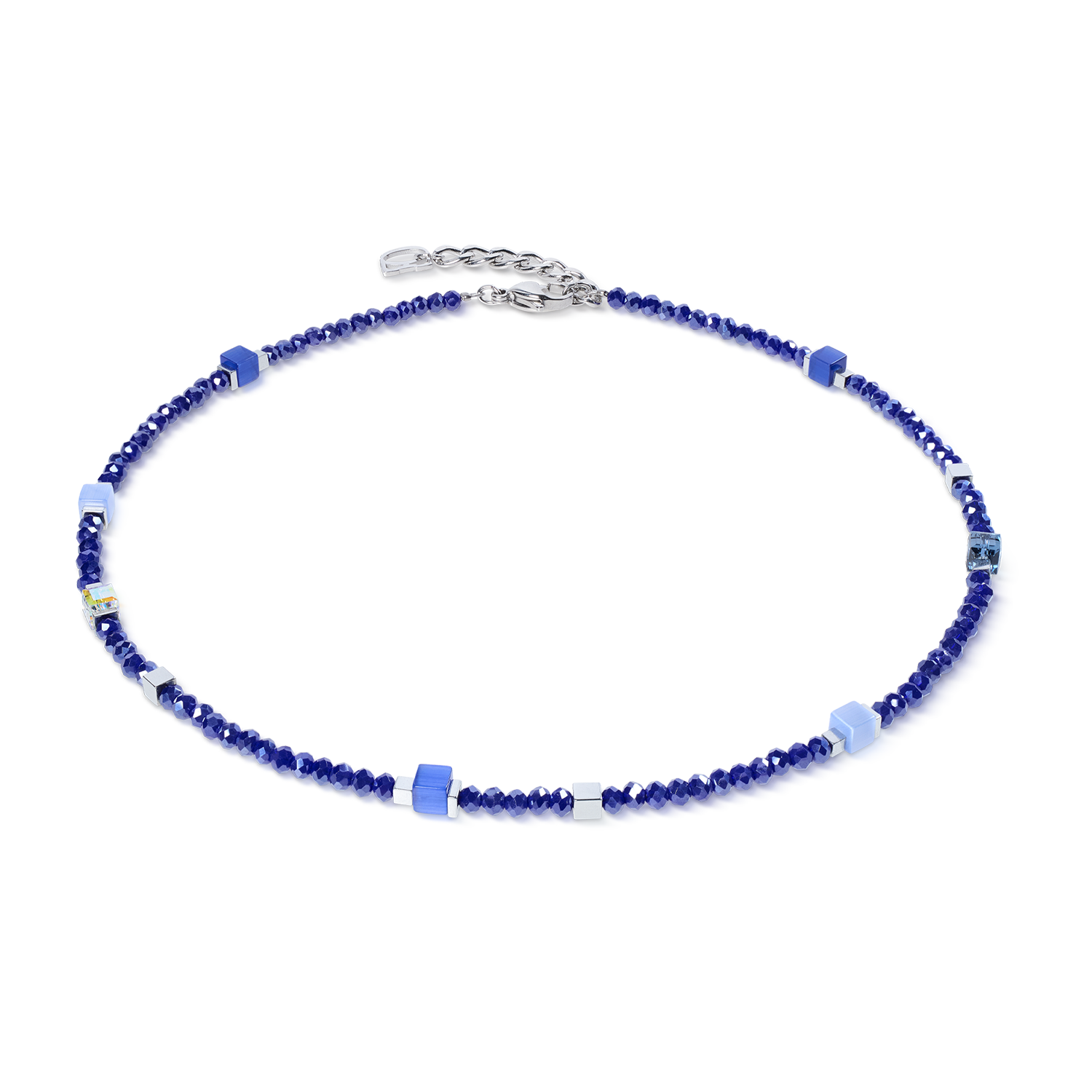 Joyful Colours Flex Armband silber-blau von COEUR DE LION – Tragevariante